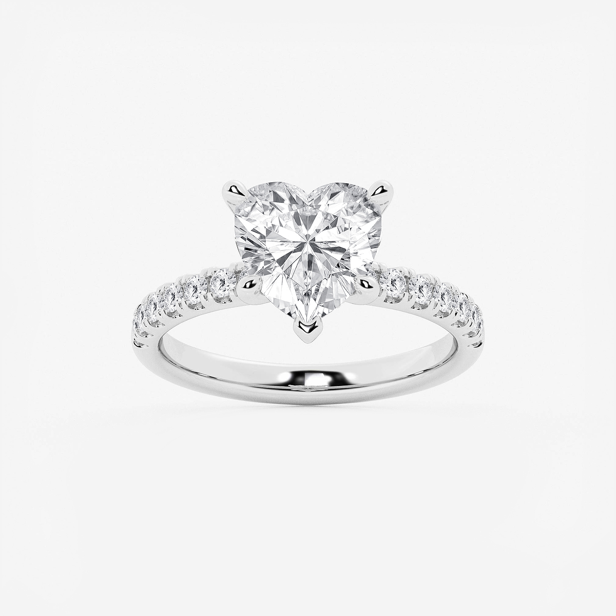 3 ctw Heart Lab Grown Diamond Hidden Halo Engagement Ring
