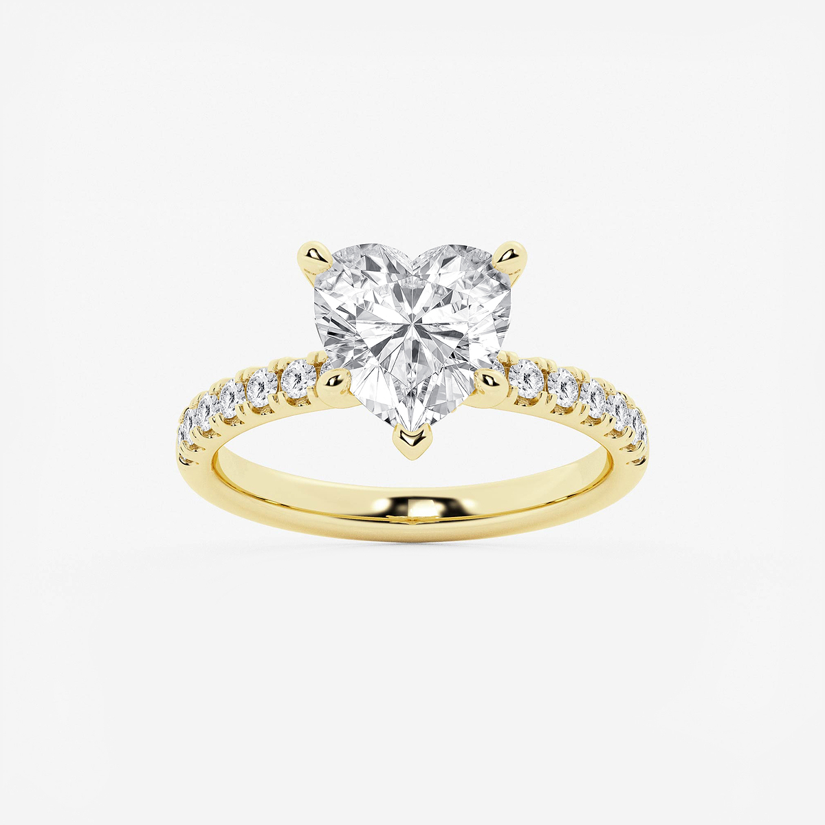 3 ctw Heart Lab Grown Diamond Hidden Halo Engagement Ring