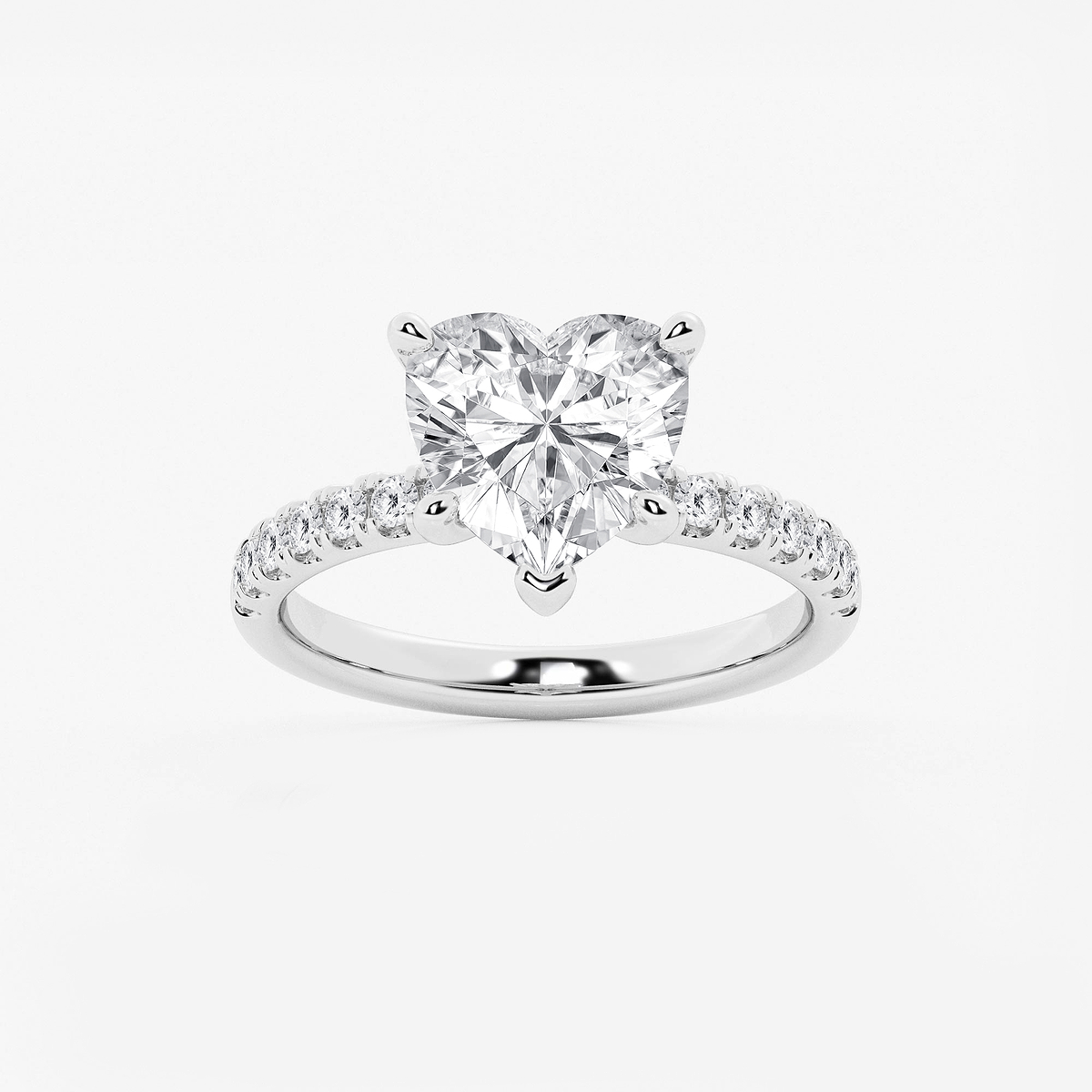 3 1/2 ctw Heart Lab Grown Diamond Hidden Halo Engagement Ring