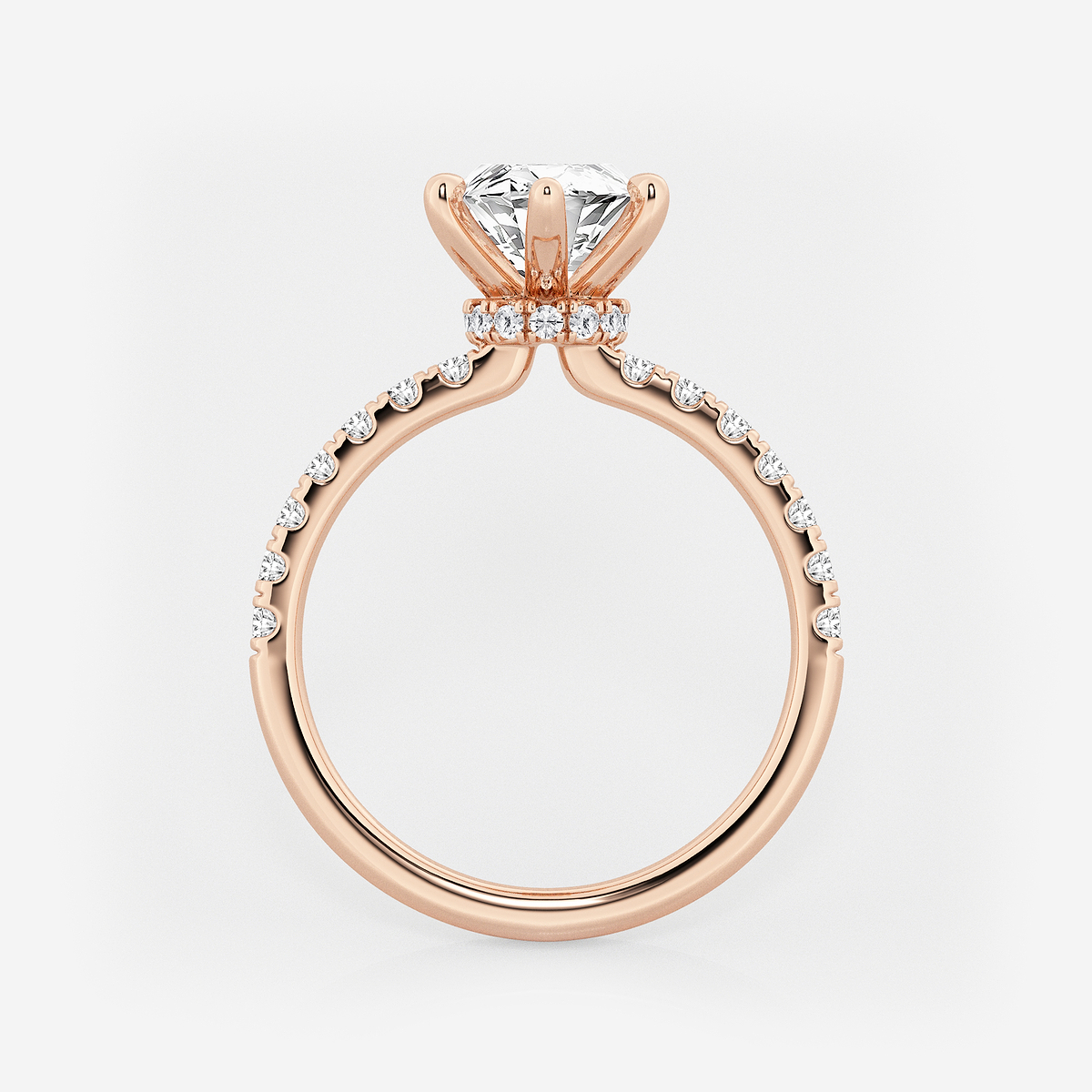 Additional Image 1 for  3 1/2 ctw Marquise Lab Grown Diamond Hidden Halo Engagement Ring