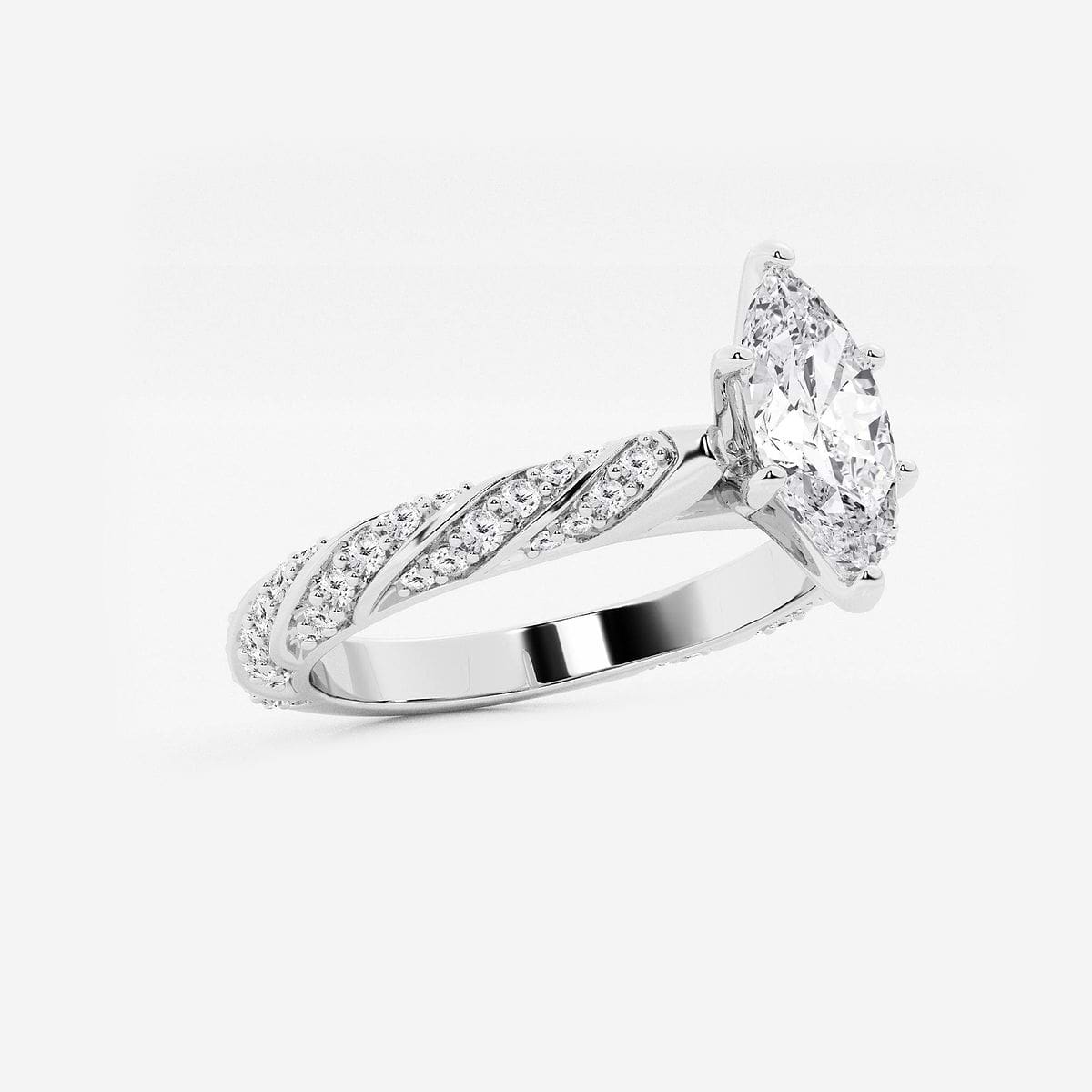Additional Image 1 for  1 1/5 ctw Marquise Lab Grown Diamond Ribbon Engagement Ring