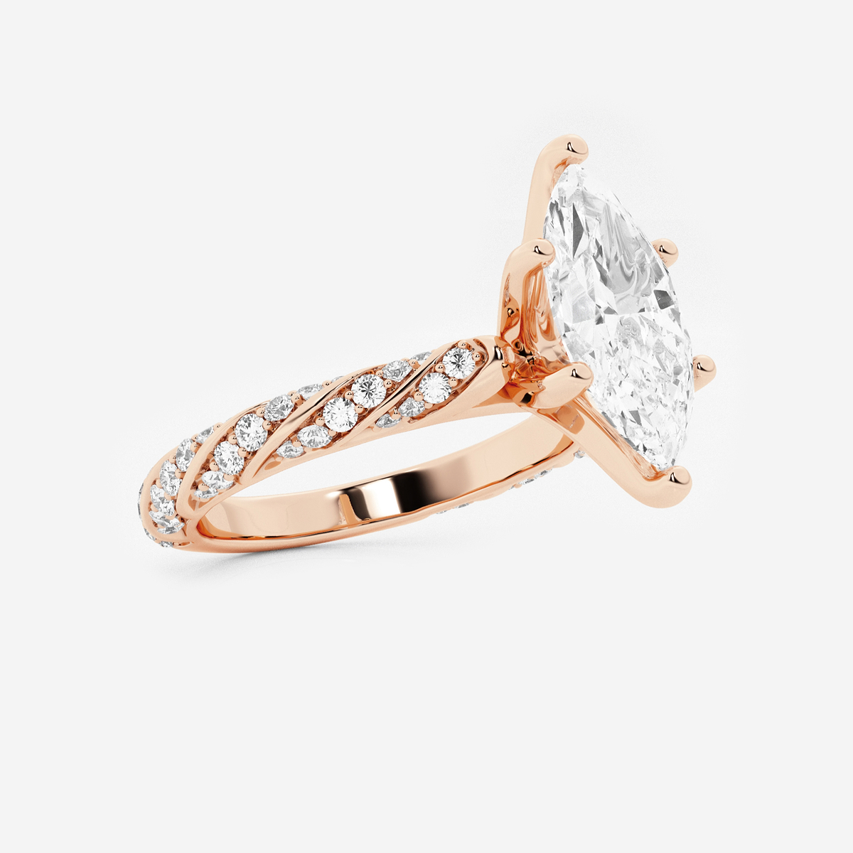 Additional Image 1 for  2 2/5 ctw Marquise Lab Grown Diamond Ribbon Engagement Ring