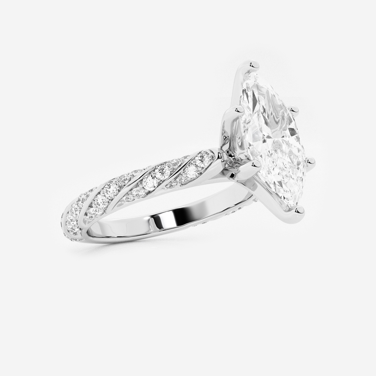 Additional Image 1 for  2 2/5 ctw Marquise Lab Grown Diamond Ribbon Engagement Ring