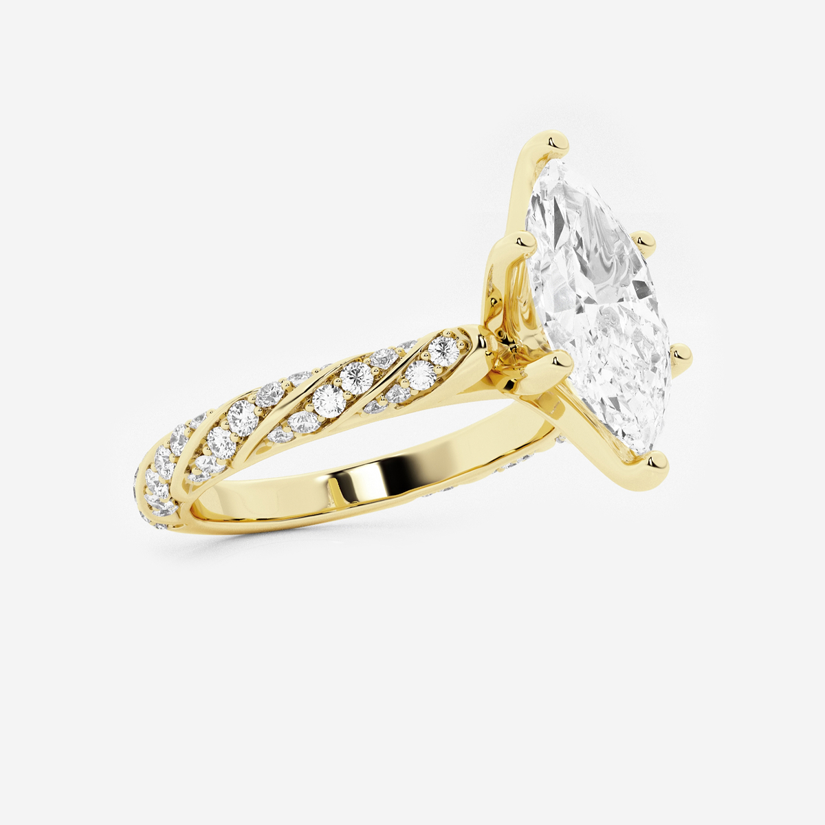 Additional Image 1 for  2 2/5 ctw Marquise Lab Grown Diamond Ribbon Engagement Ring