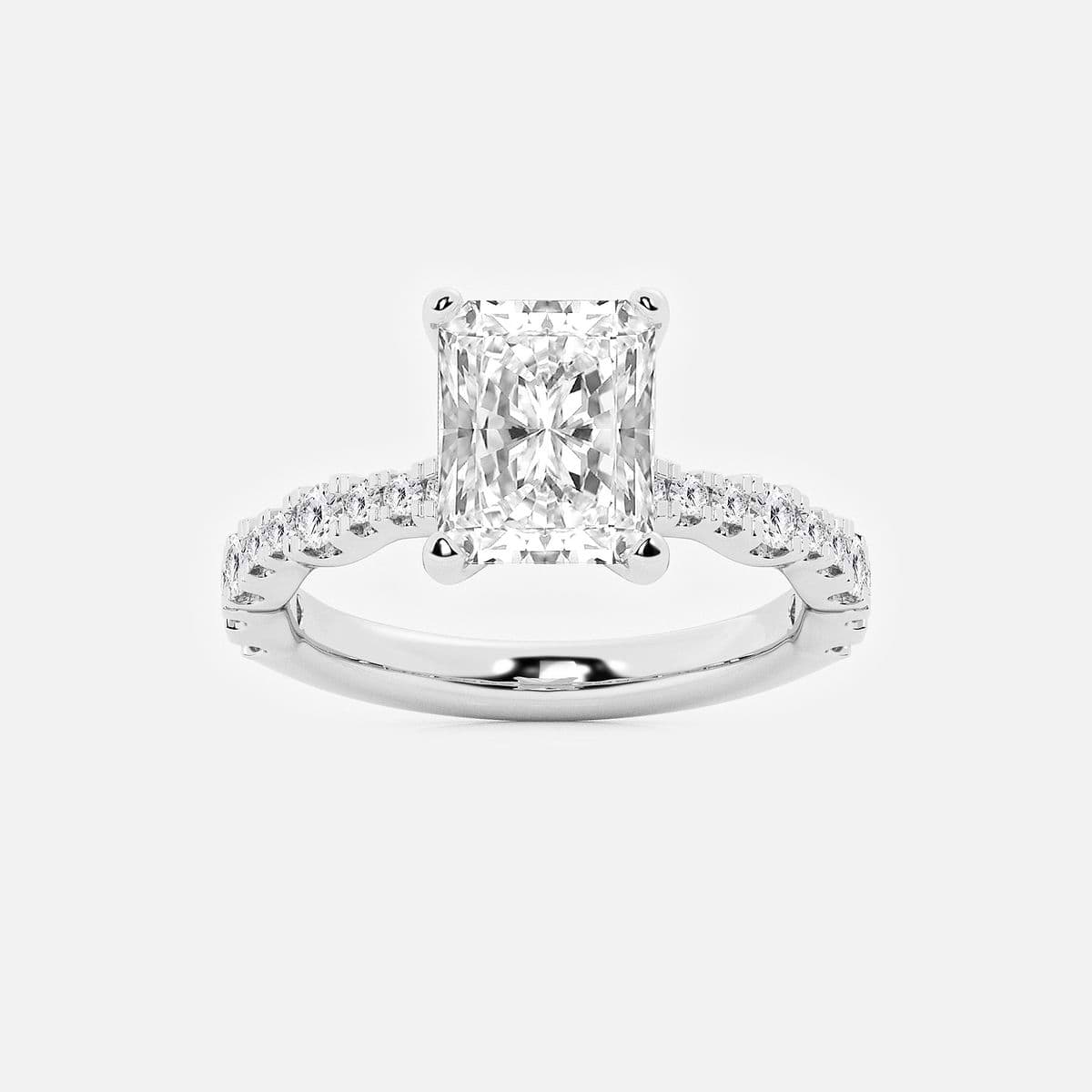 2024年冬【法人向けお歳暮】 2 1/2 ctw Radiant Lab Grown Diamond Station Engagement Ring アクセサリー