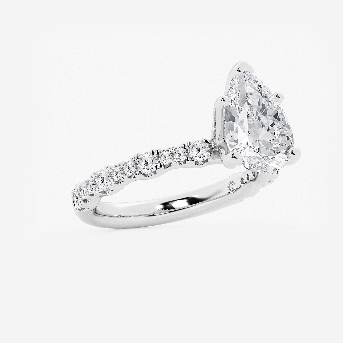 Additional Image 1 for  3 1/2 ctw Pear Lab Grown Diamond Station Engagement Ring