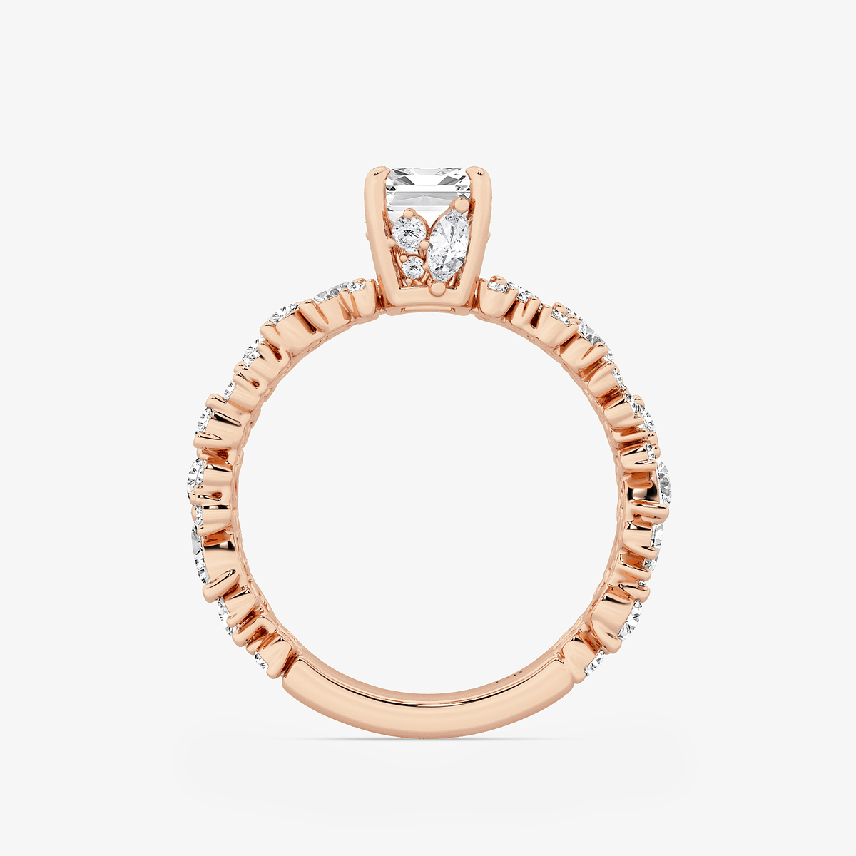 Additional Image 1 for  2 1/5 ctw Multi-Shape Lab Grown Diamond Scatter Fancy Side Stone Engagement Ring