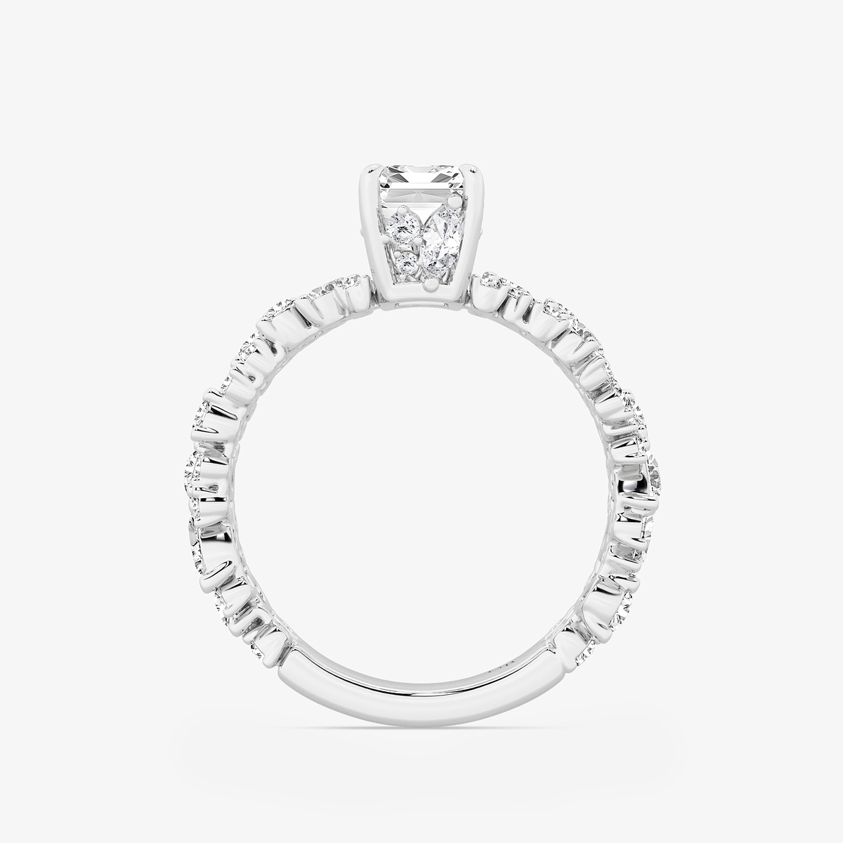 Additional Image 1 for  2 1/5 ctw Multi-Shape Lab Grown Diamond Scatter Fancy Side Stone Engagement Ring