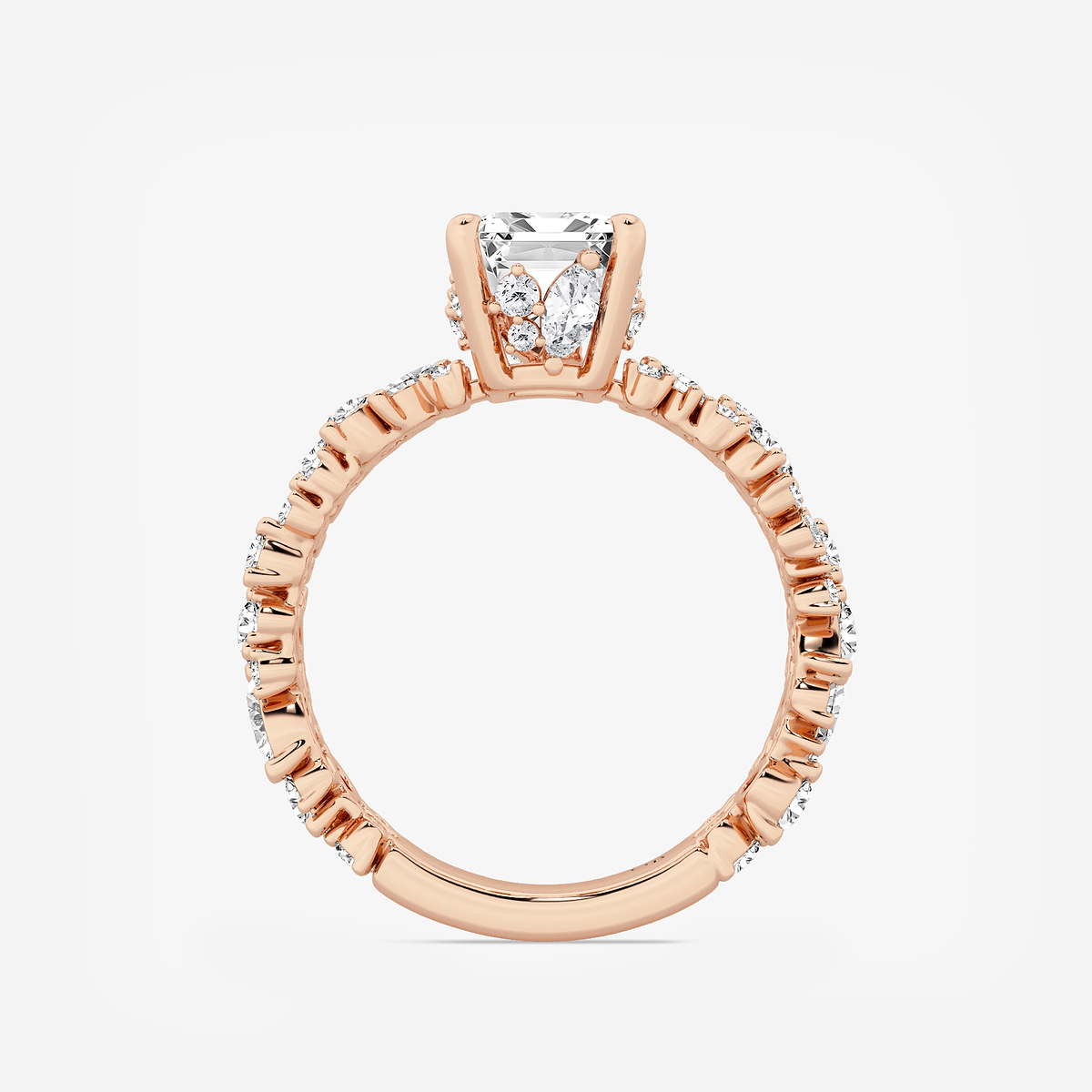 Additional Image 1 for  3 1/4 ctw Multi-Shape Lab Grown Diamond Scatter Fancy Side Stone Engagement Ring