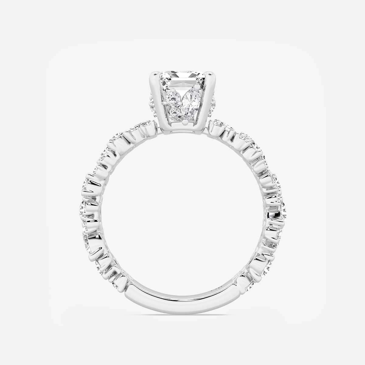 Additional Image 1 for  3 1/4 ctw Multi-Shape Lab Grown Diamond Scatter Fancy Side Stone Engagement Ring