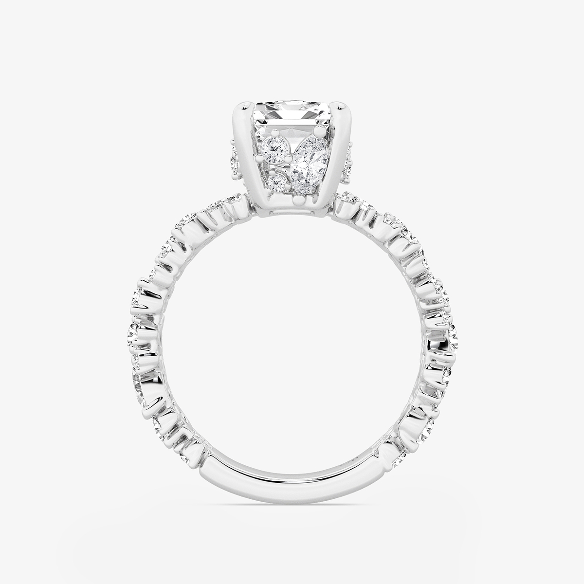 Additional Image 1 for  4 3/8 ctw Multi-Shape Lab Grown Diamond Scatter Fancy Side Stone Engagement Ring
