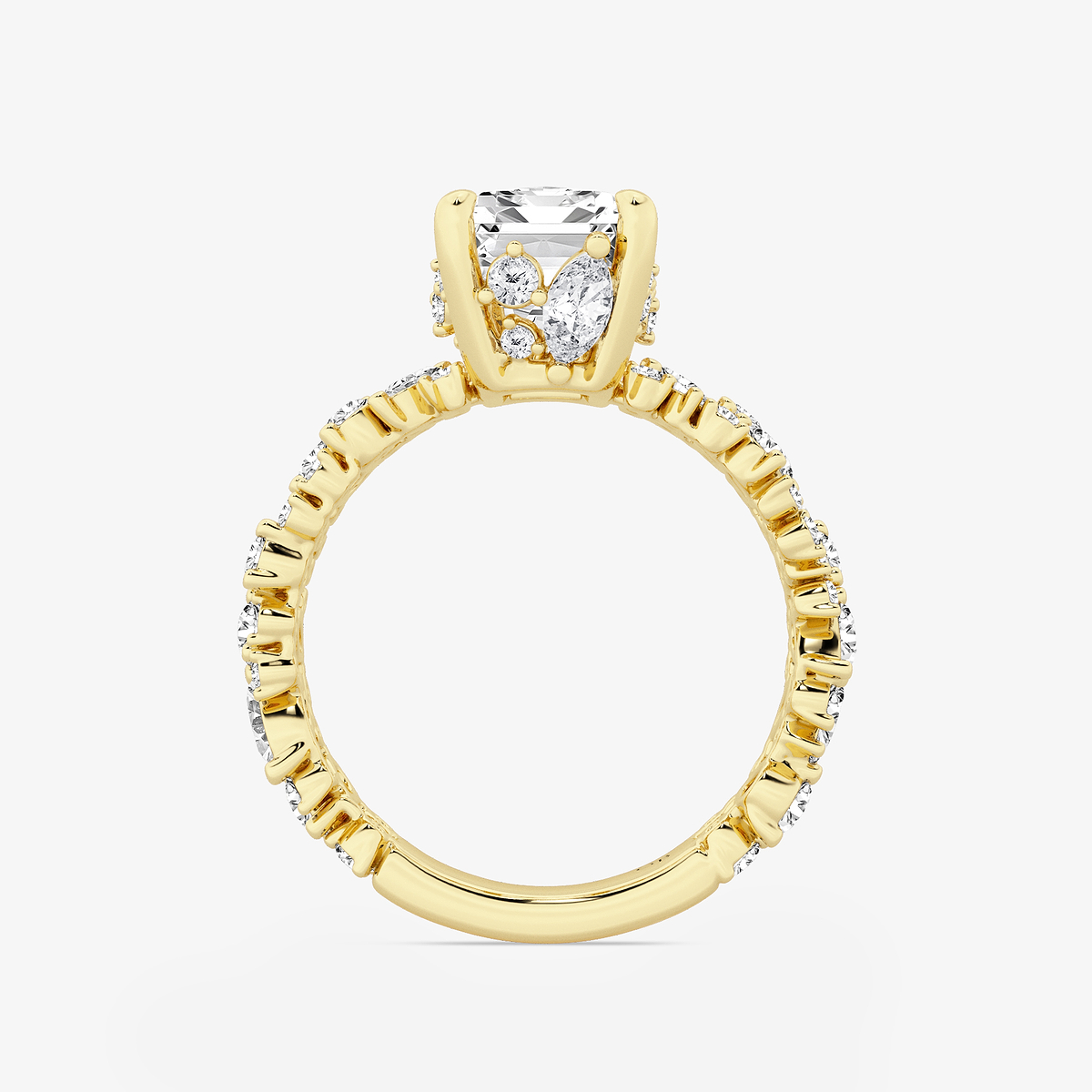 Additional Image 1 for  4 3/8 ctw Multi-Shape Lab Grown Diamond Scatter Fancy Side Stone Engagement Ring