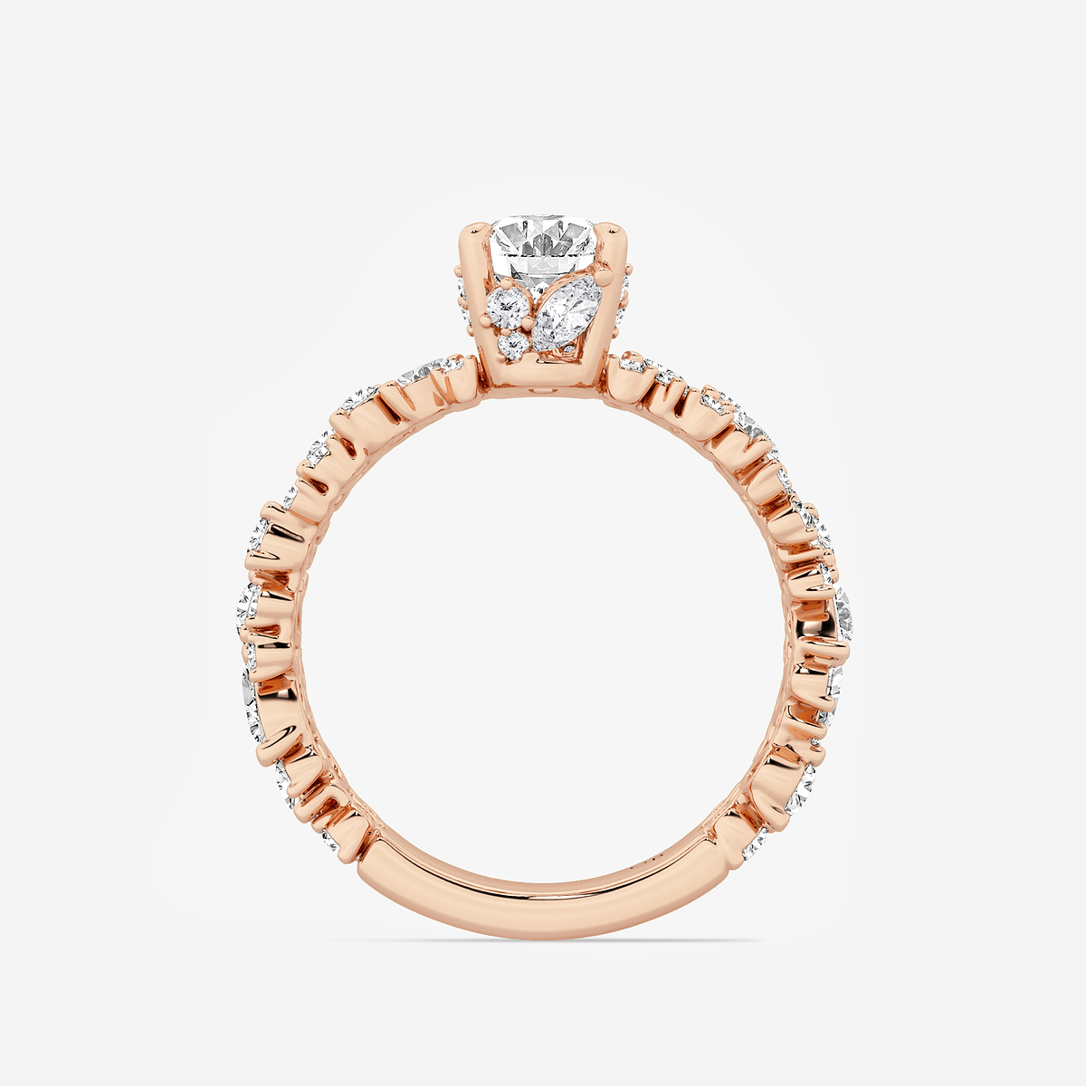 Additional Image 1 for  2 1/5 ctw Multi-Shape Lab Grown Diamond Scatter Fancy Side Stone Engagement Ring