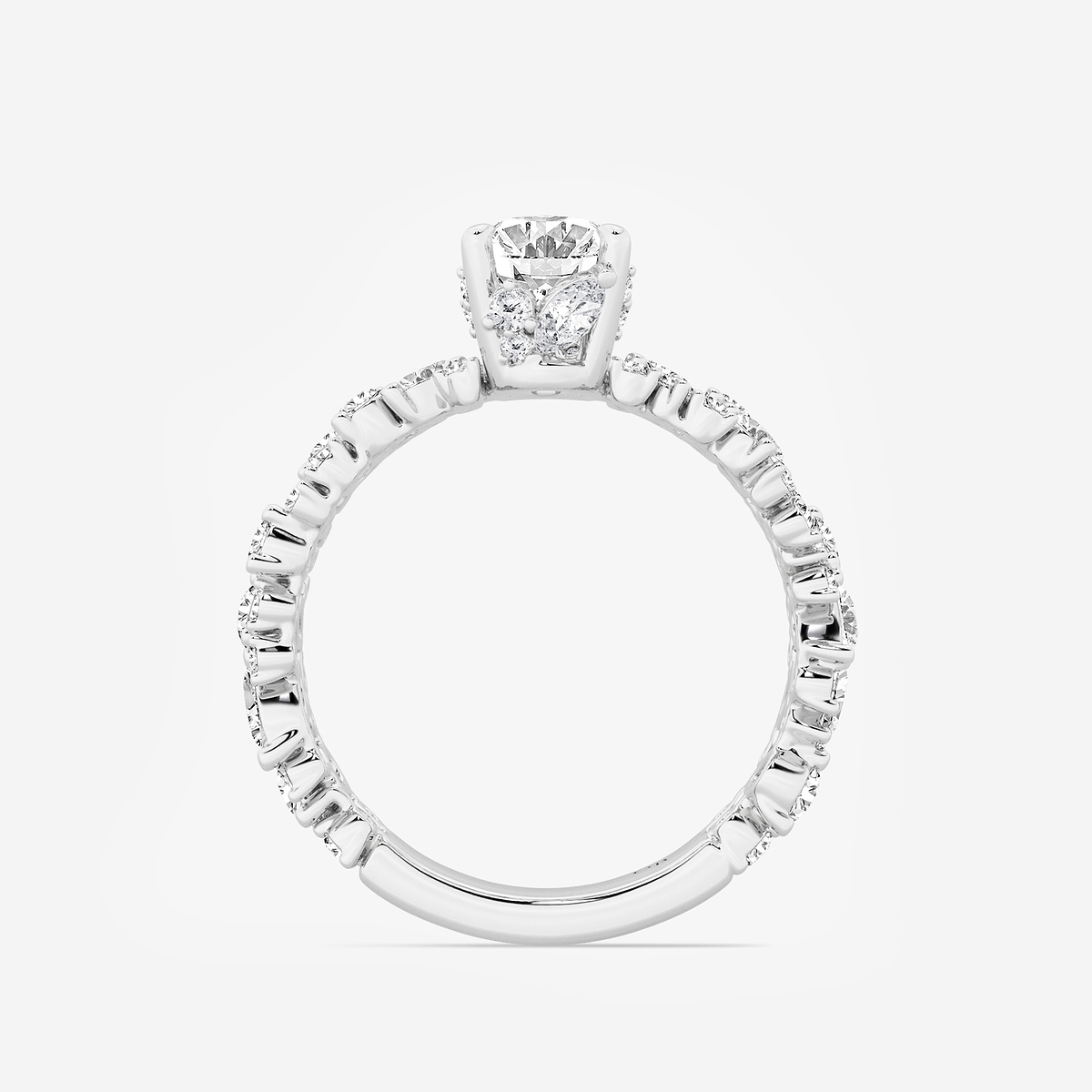 Additional Image 1 for  2 1/5 ctw Multi-Shape Lab Grown Diamond Scatter Fancy Side Stone Engagement Ring