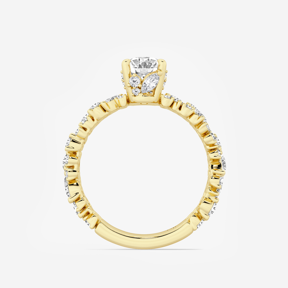 Additional Image 1 for  2 1/5 ctw Multi-Shape Lab Grown Diamond Scatter Fancy Side Stone Engagement Ring