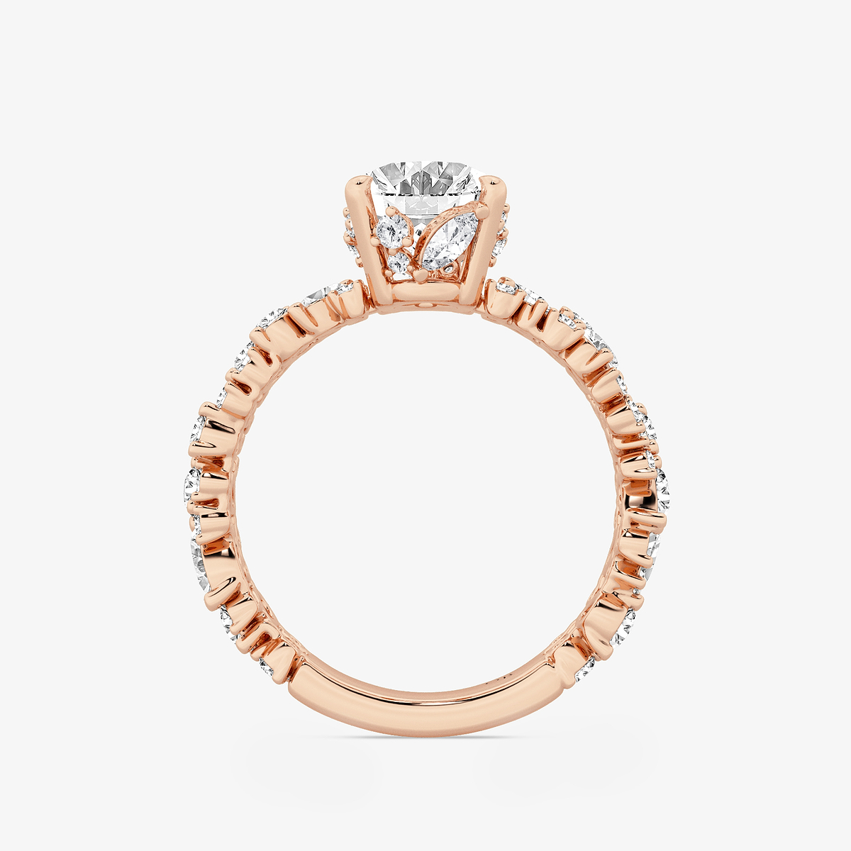 Additional Image 1 for  3 1/4 ctw Multi-Shape Lab Grown Diamond Scatter Fancy Side Stone Engagement Ring