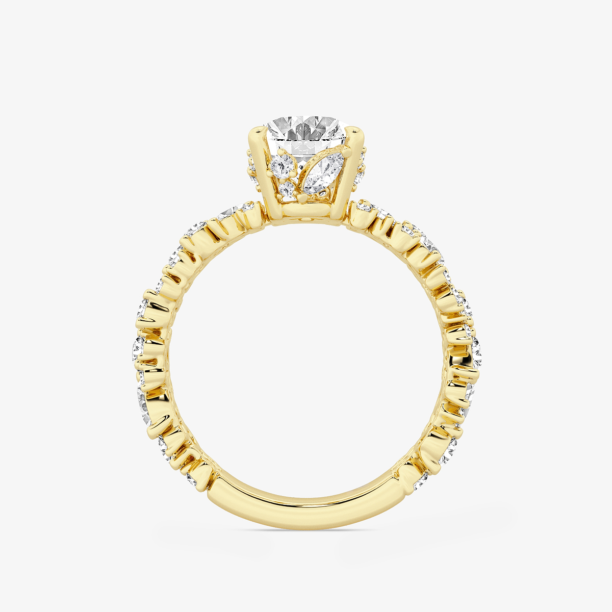 Additional Image 1 for  3 1/4 ctw Multi-Shape Lab Grown Diamond Scatter Fancy Side Stone Engagement Ring