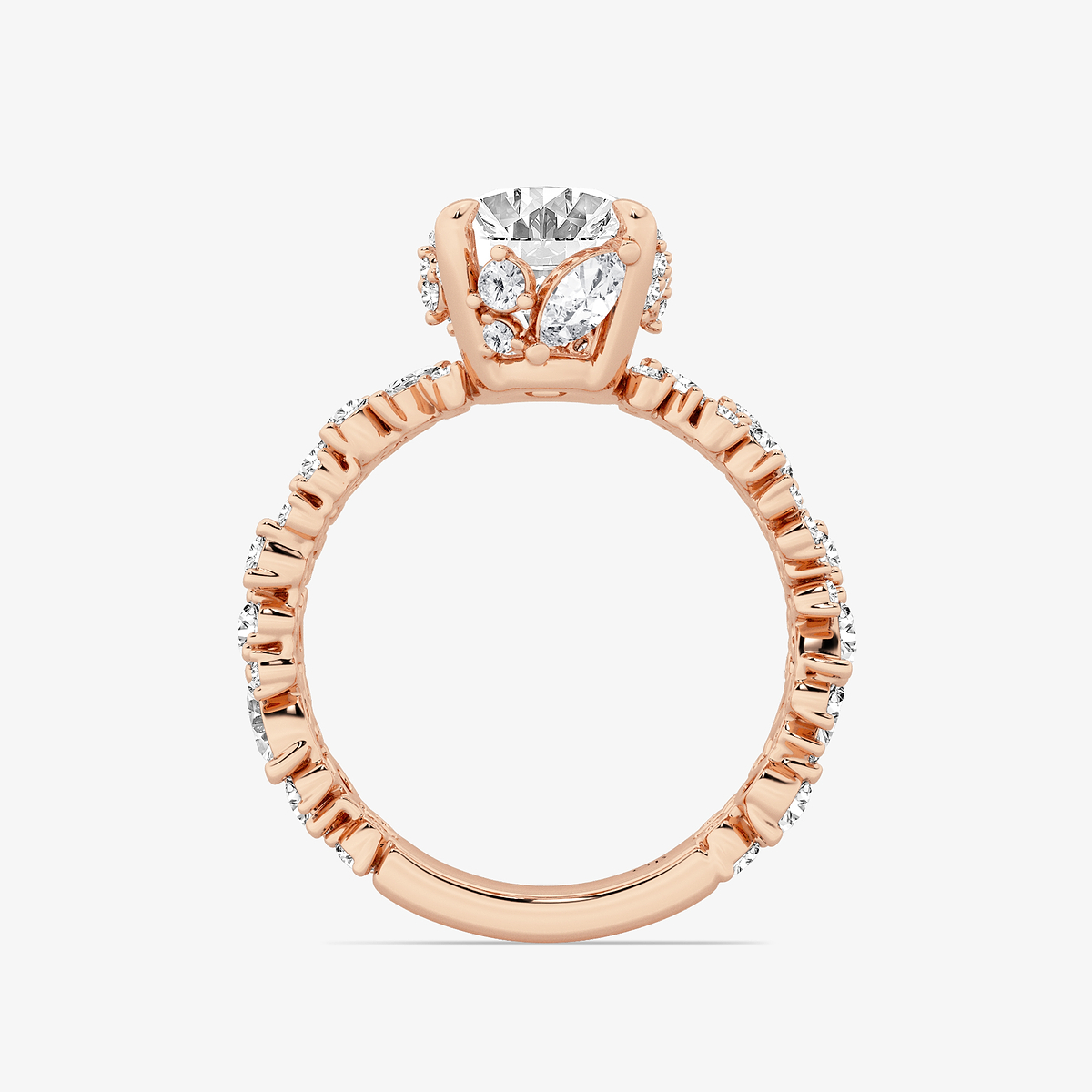 Additional Image 1 for  4 3/8 ctw Multi-Shape Lab Grown Diamond Scatter Fancy Side Stone Engagement Ring