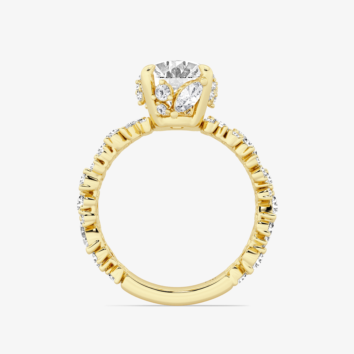 Additional Image 1 for  4 3/8 ctw Multi-Shape Lab Grown Diamond Scatter Fancy Side Stone Engagement Ring