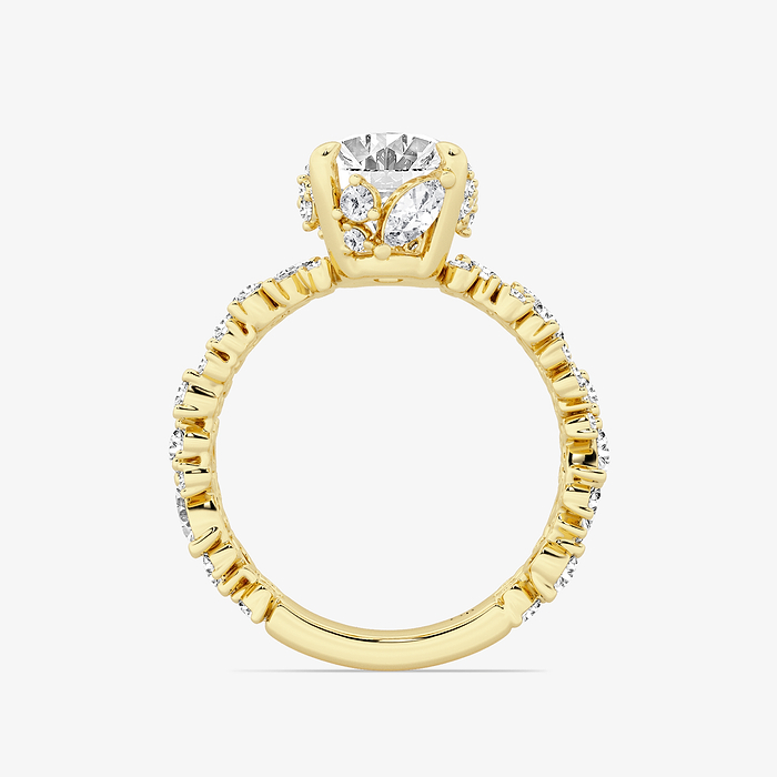 Remi - 4 3/8 ctw Multi-Shape Lab Grown Diamond Scatter Fancy Side Stone Engagement Ring