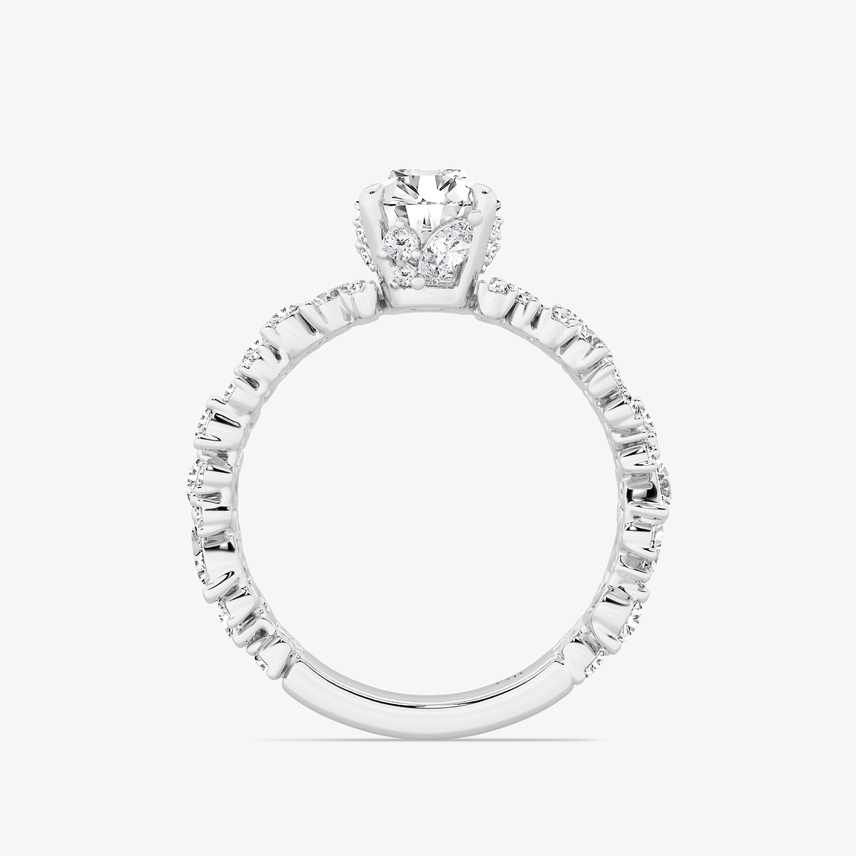 Additional Image 1 for  2 1/5 ctw Multi-Shape Lab Grown Diamond Scatter Fancy Side Stone Engagement Ring