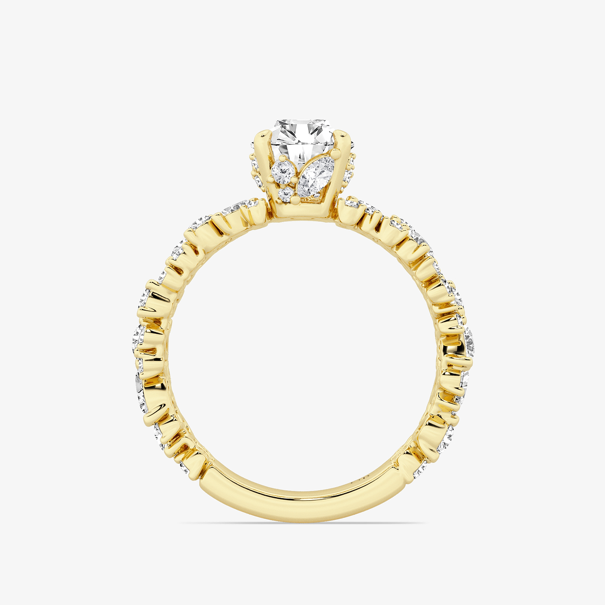 Additional Image 1 for  2 1/5 ctw Multi-Shape Lab Grown Diamond Scatter Fancy Side Stone Engagement Ring