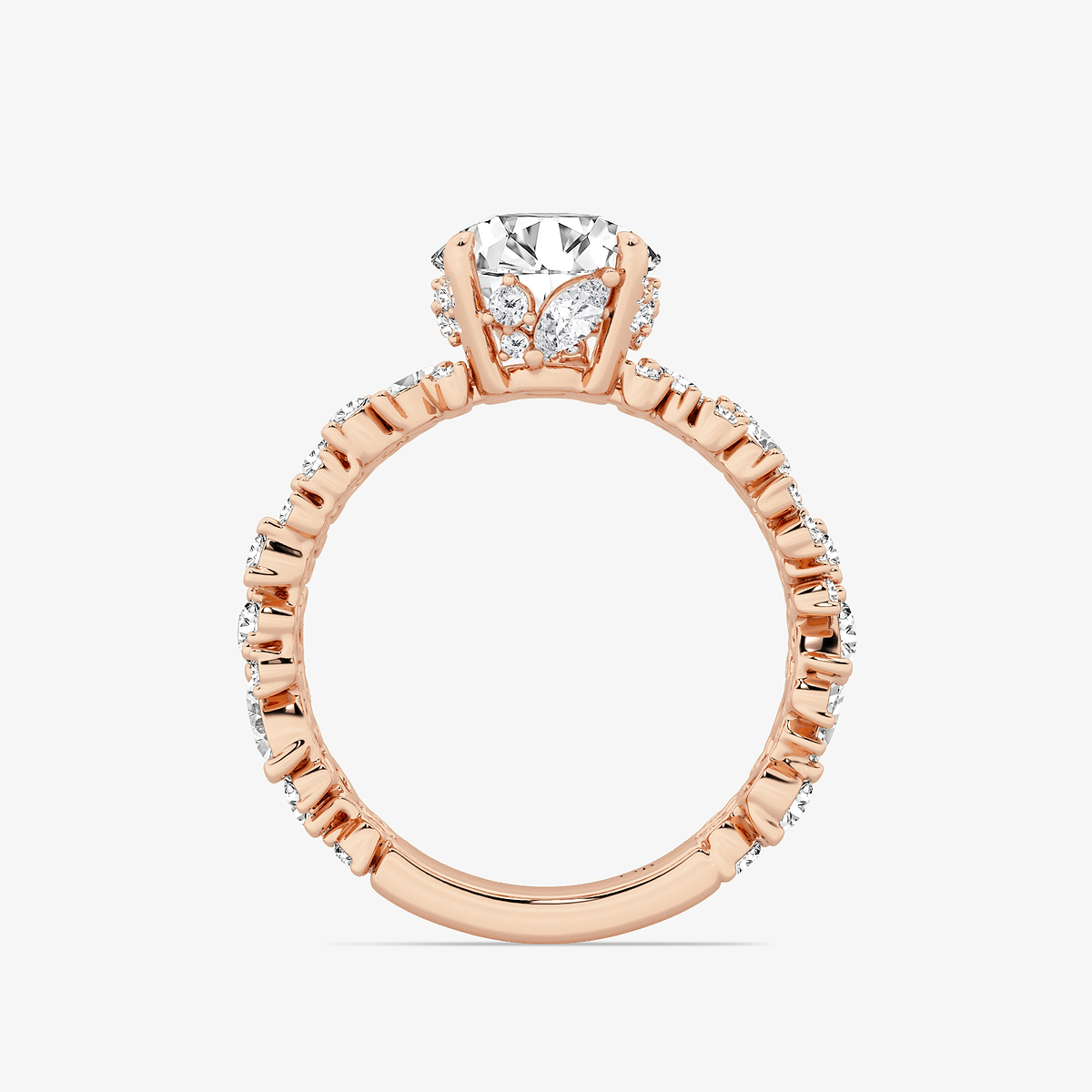 Additional Image 1 for  3 1/4 ctw Multi-Shape Lab Grown Diamond Scatter Fancy Side Stone Engagement Ring