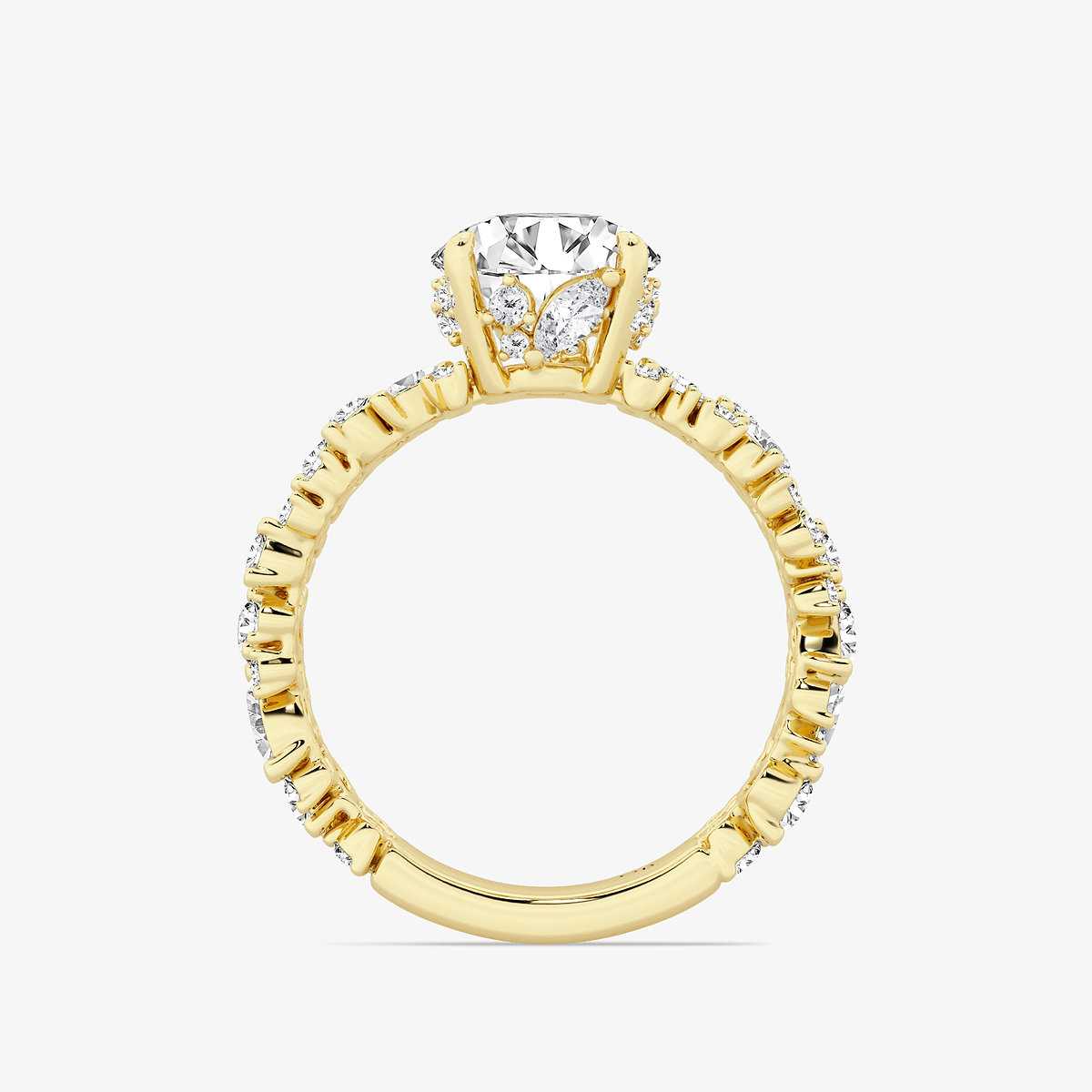 Additional Image 1 for  3 1/4 ctw Multi-Shape Lab Grown Diamond Scatter Fancy Side Stone Engagement Ring