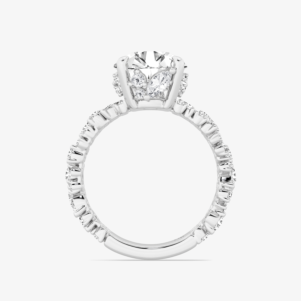 Additional Image 1 for  4 3/8 ctw Multi-Shape Lab Grown Diamond Scatter Fancy Side Stone Engagement Ring