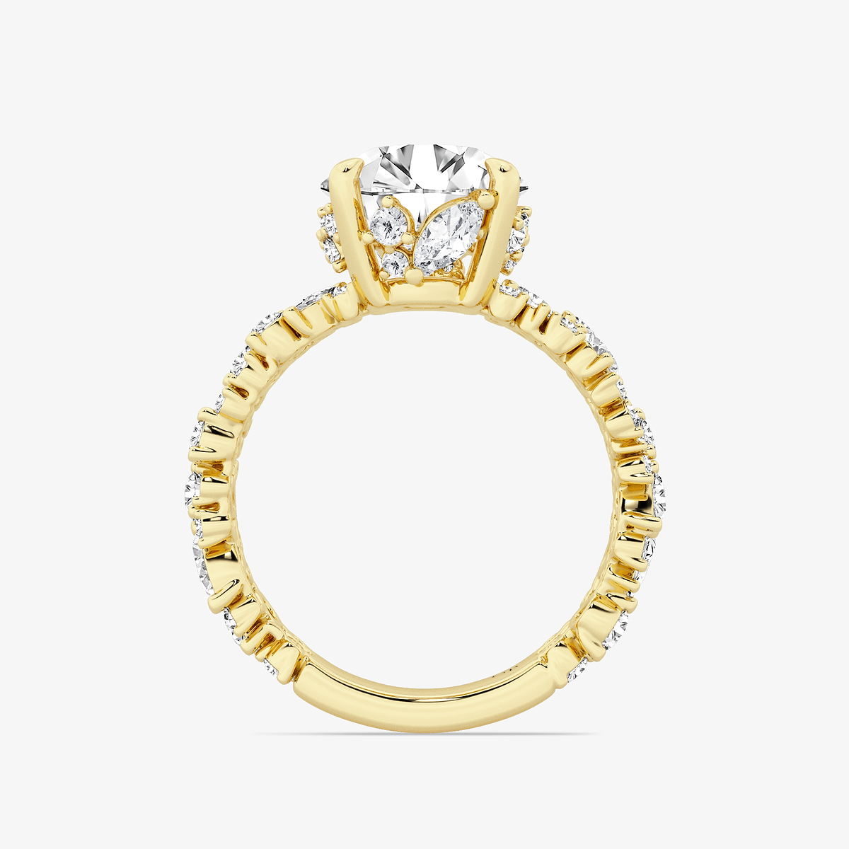 Additional Image 1 for  4 3/8 ctw Multi-Shape Lab Grown Diamond Scatter Fancy Side Stone Engagement Ring