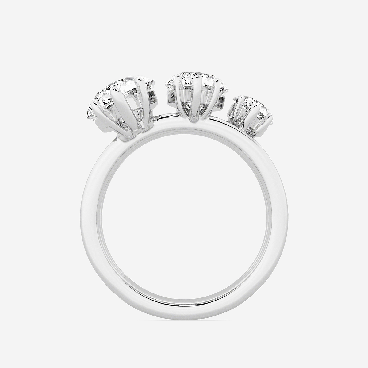 Additional Image 1 for  7 1/2 ctw Marquise Lab Grown Diamond Graduated Three Stone Ring