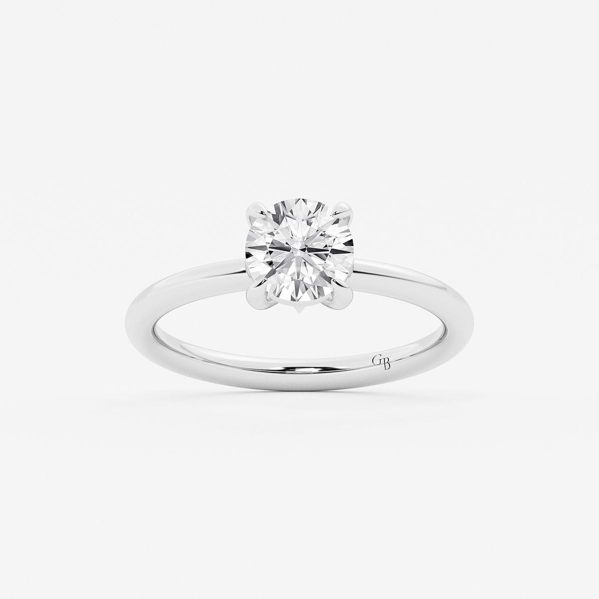 Aether 1 ctw Round Carbon Capture Lab Grown Diamond Low-Profile Solitaire Engagement Ring