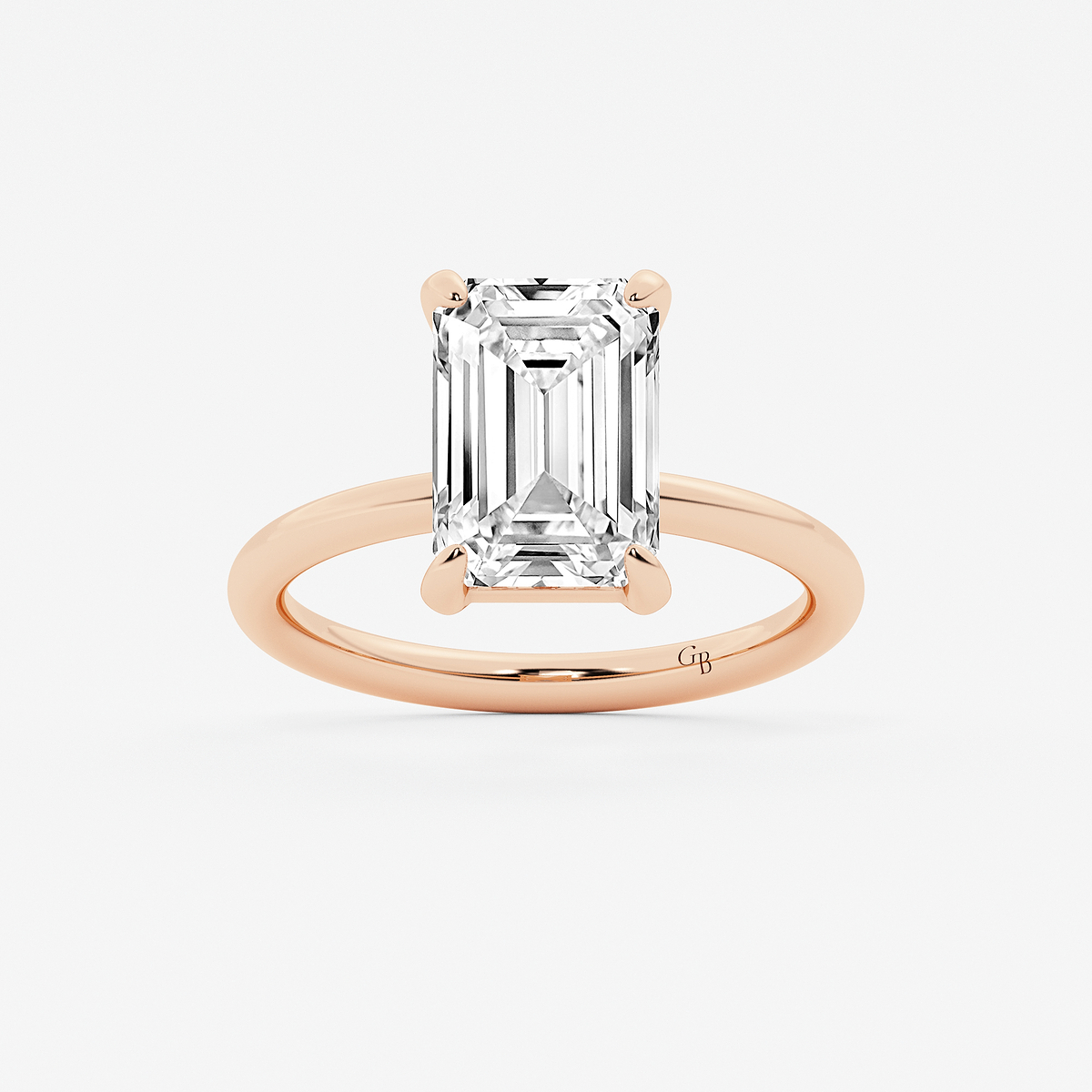 5 ctw Emerald Lab Grown Diamond Solitaire Engagement Ring