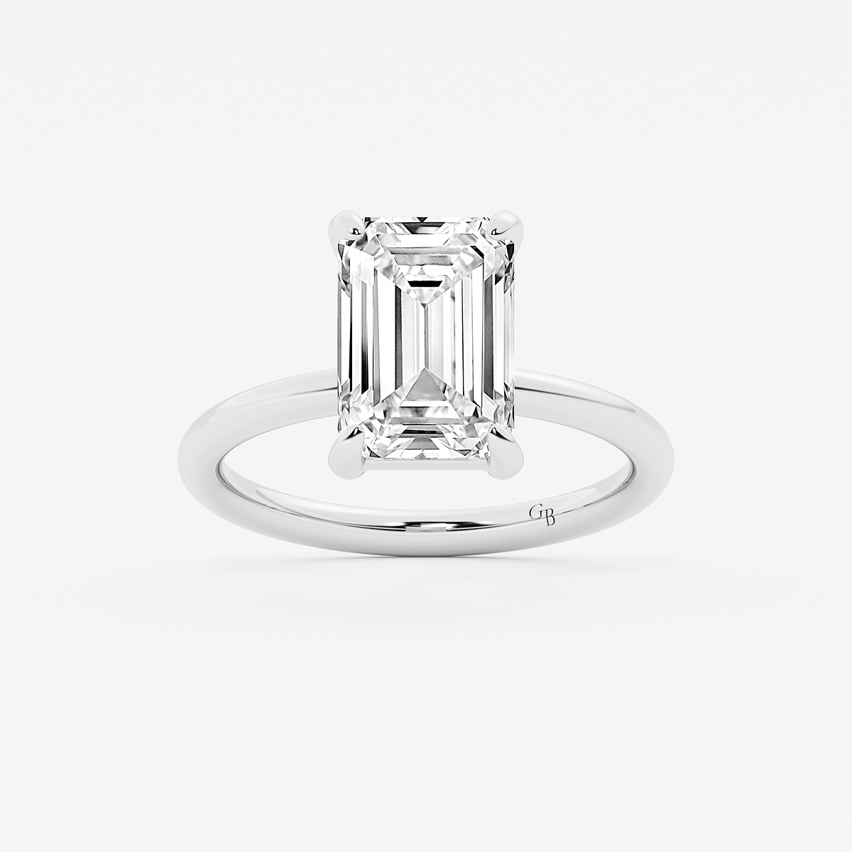 5 ctw Emerald Lab Grown Diamond Solitaire Engagement Ring