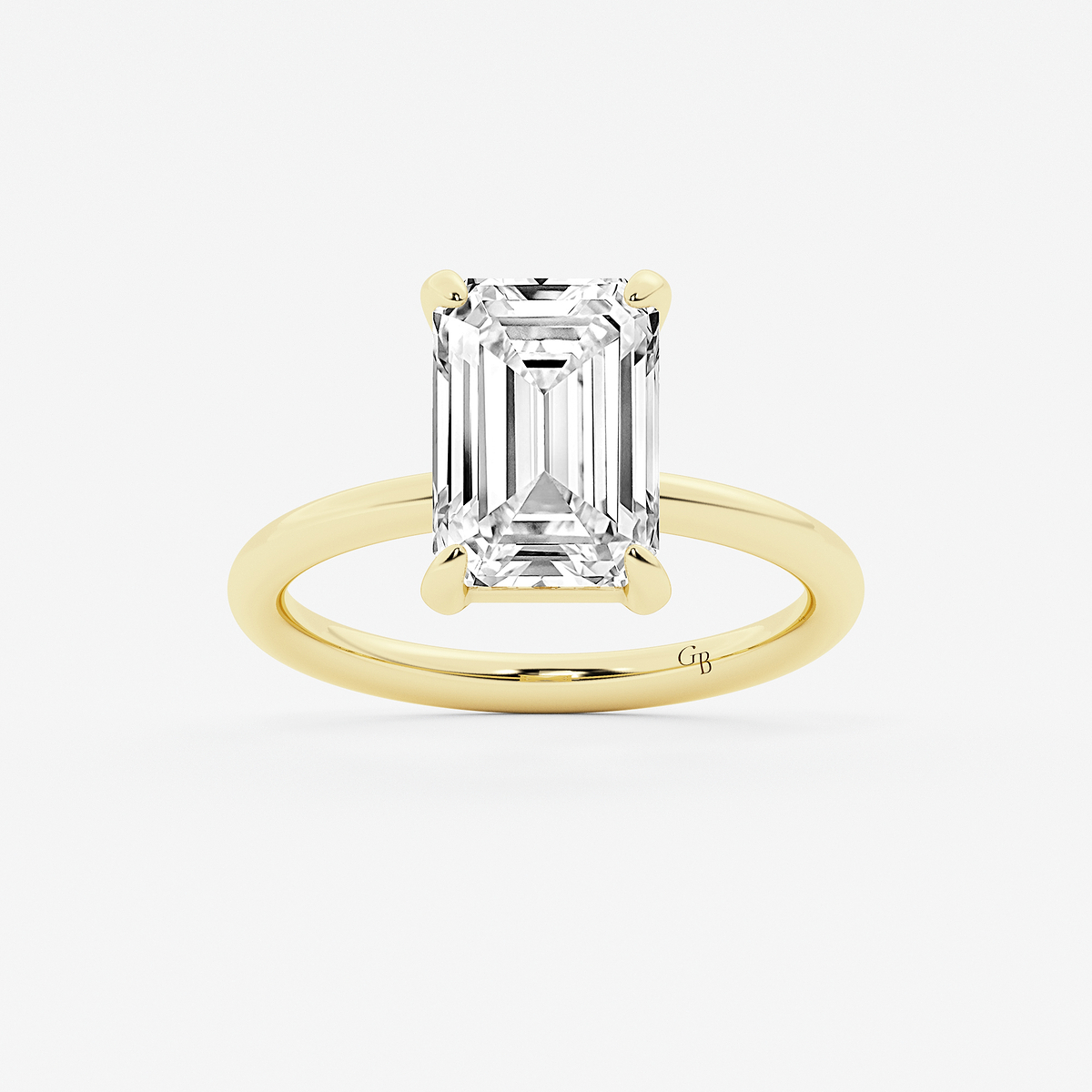 5 ctw Emerald Lab Grown Diamond Solitaire Engagement Ring
