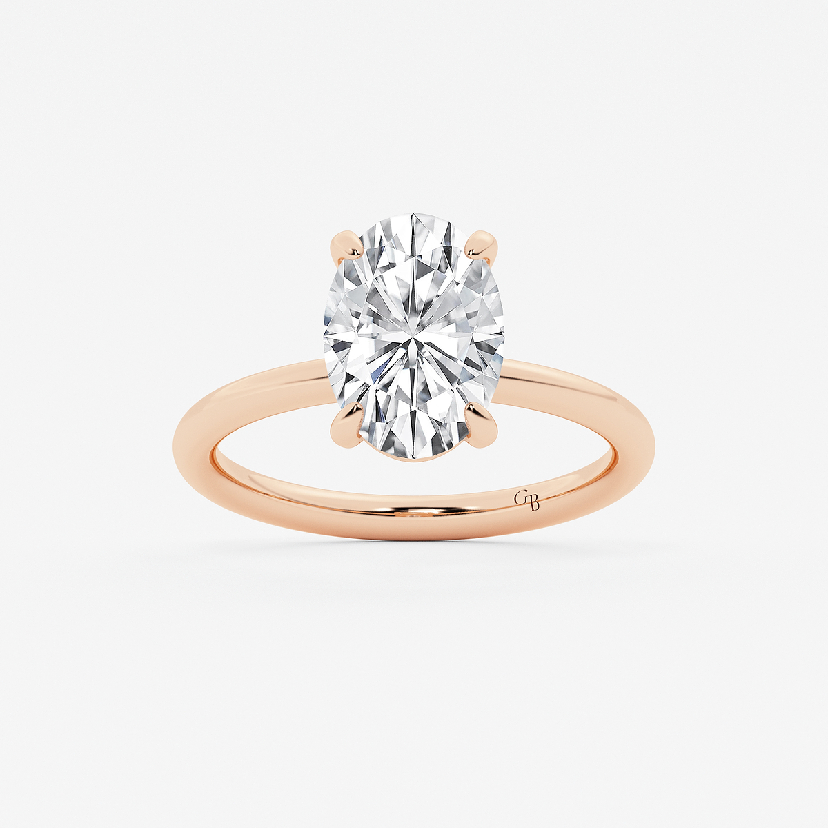 3 ctw Oval Lab Grown Diamond Solitaire Engagement Ring