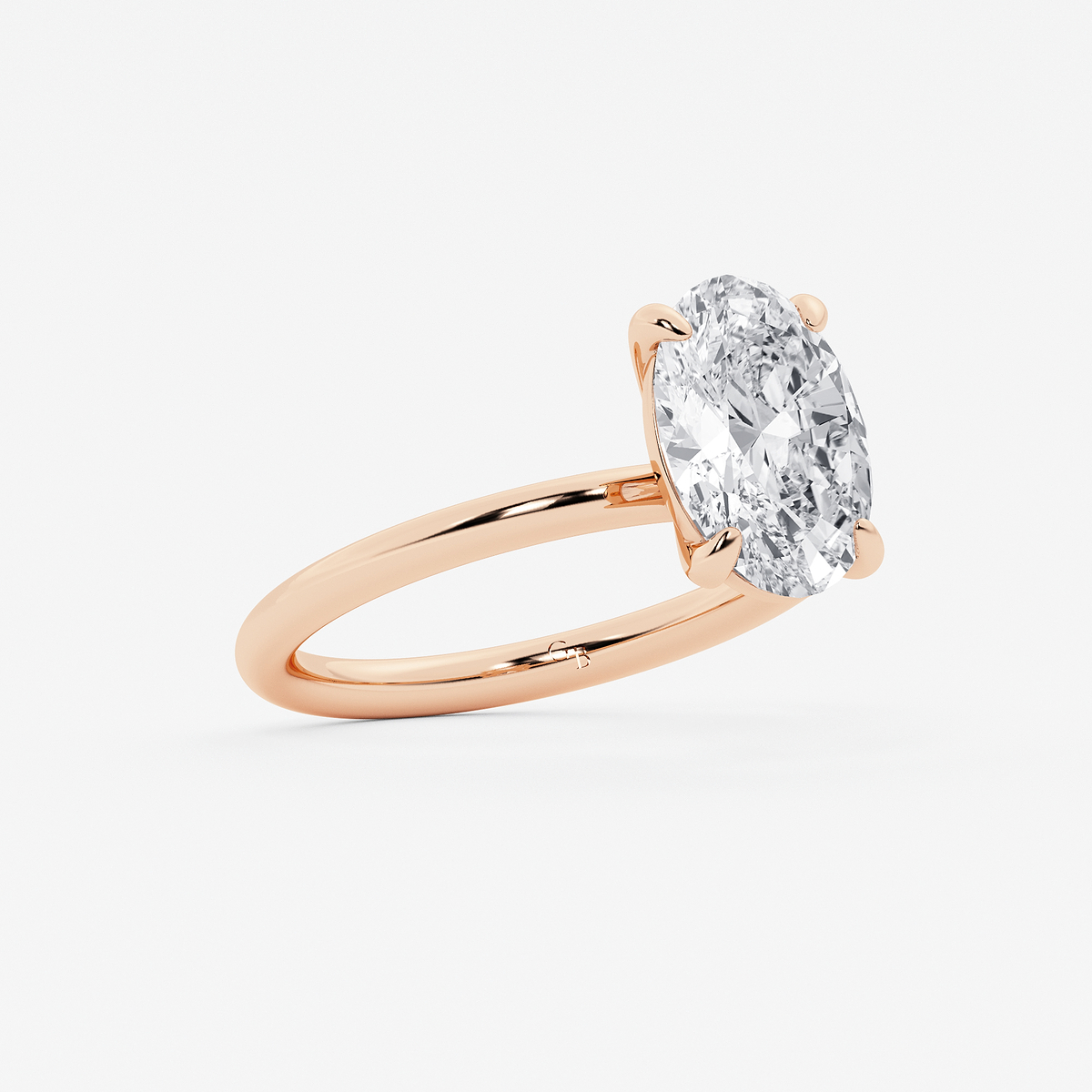 Additional Image 1 for  3 ctw Oval Lab Grown Diamond Solitaire Engagement Ring