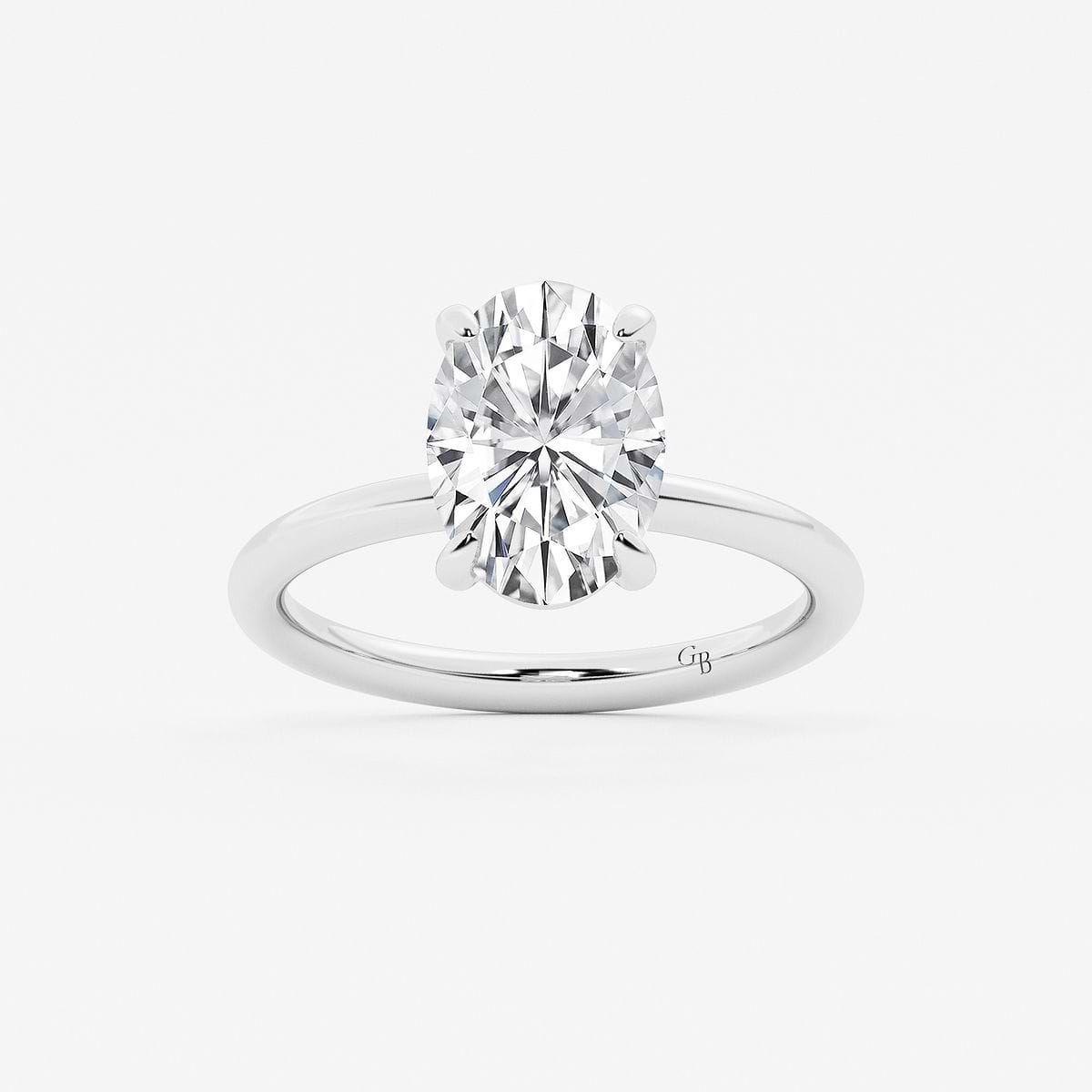Aether 3 ctw Oval Carbon Capture Lab Grown Diamond Solitaire Engagement Ring