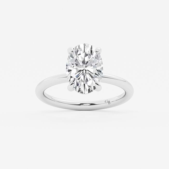 Aether Diamond Oval Solitaire Engagement Ring