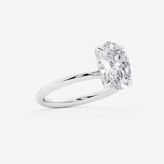 Aether Diamond Oval Solitaire Engagement Ring