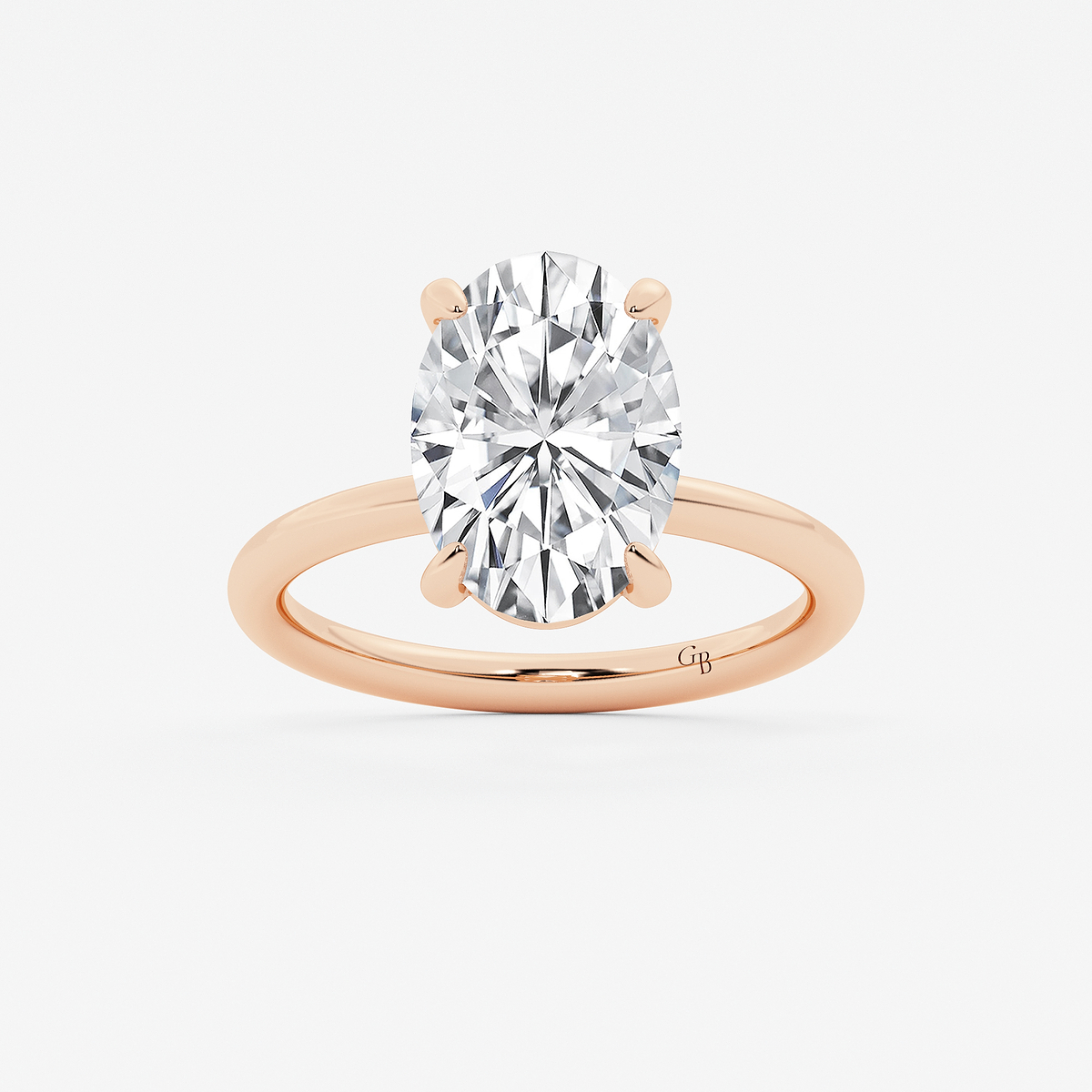 5 ctw Oval Lab Grown Diamond Solitaire Engagement Ring