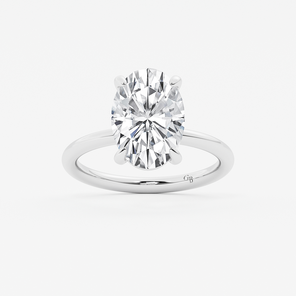 5 ctw Oval Lab Grown Diamond Solitaire Engagement Ring