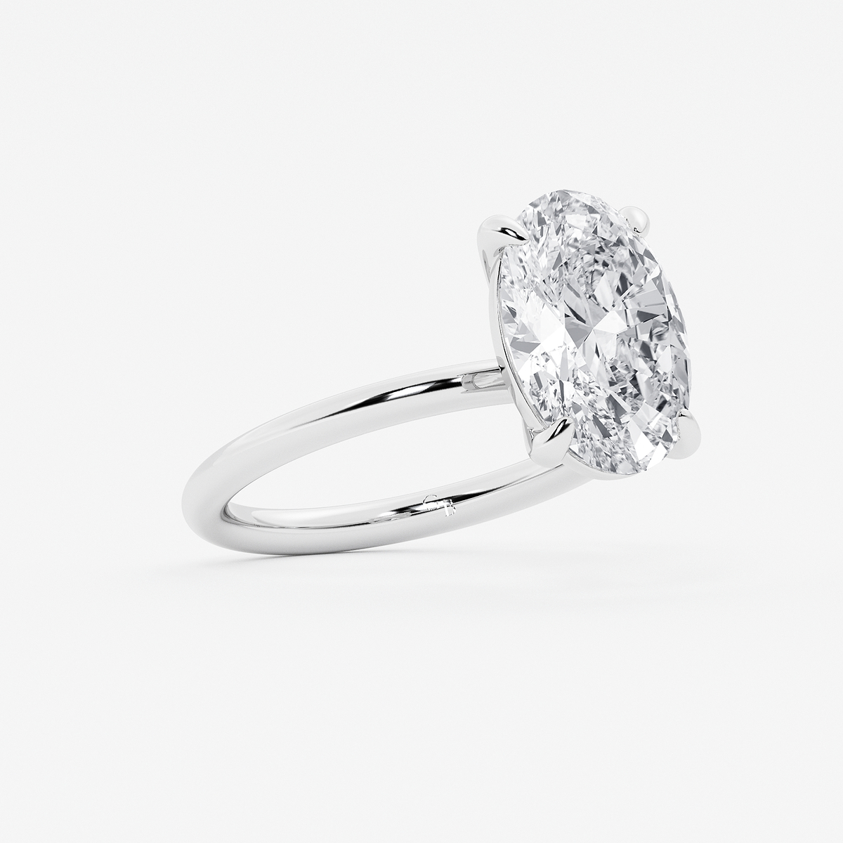 Additional Image 1 for  5 ctw Oval Lab Grown Diamond Solitaire Engagement Ring
