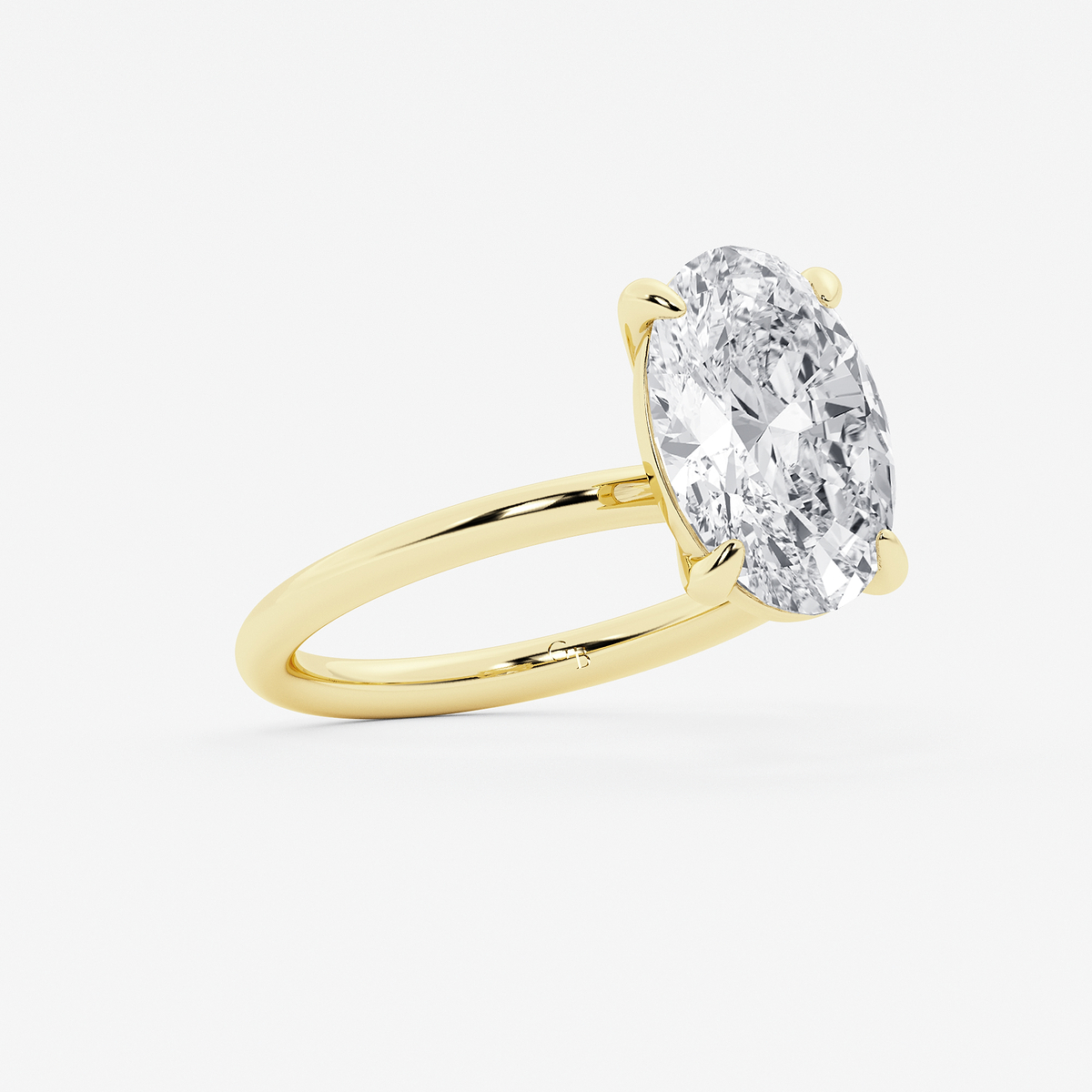 Additional Image 1 for  5 ctw Oval Lab Grown Diamond Solitaire Engagement Ring