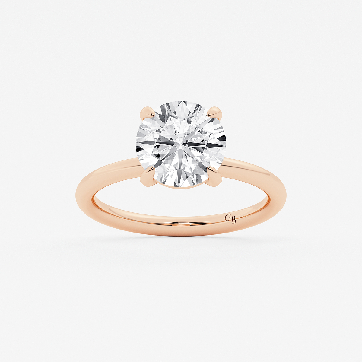 3 ctw Round Lab Grown Diamond Solitaire Engagement Ring