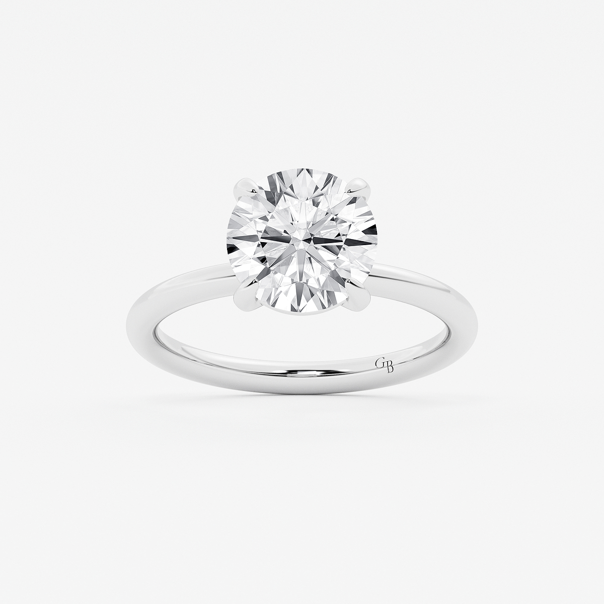 3 ctw Round Lab Grown Diamond Solitaire Engagement Ring