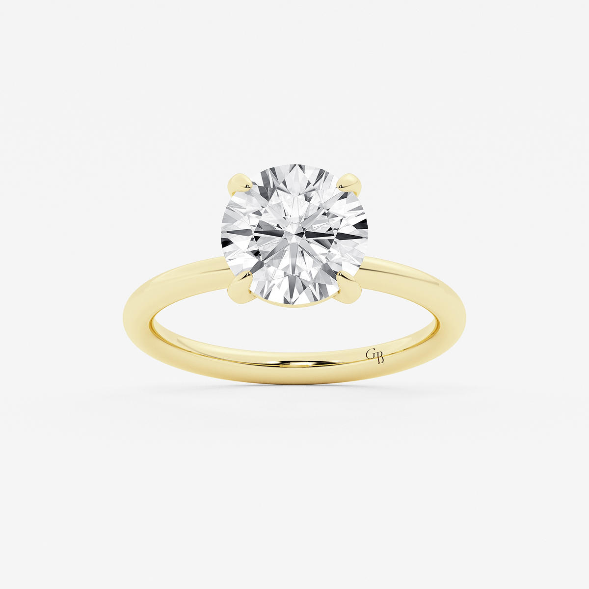 3 ctw Round Lab Grown Diamond Solitaire Engagement Ring