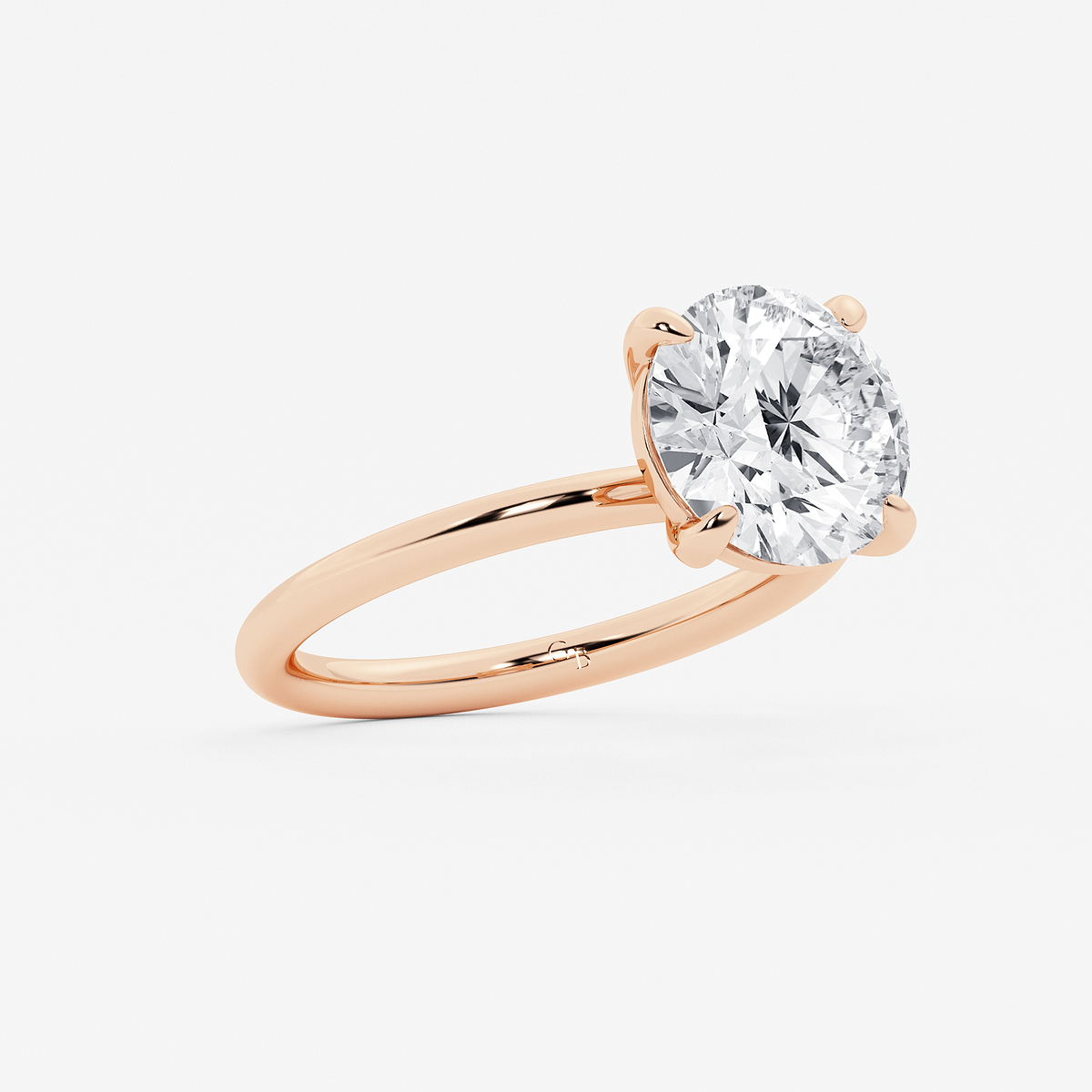 Additional Image 1 for  5 ctw Round Lab Grown Diamond Solitaire Engagement Ring