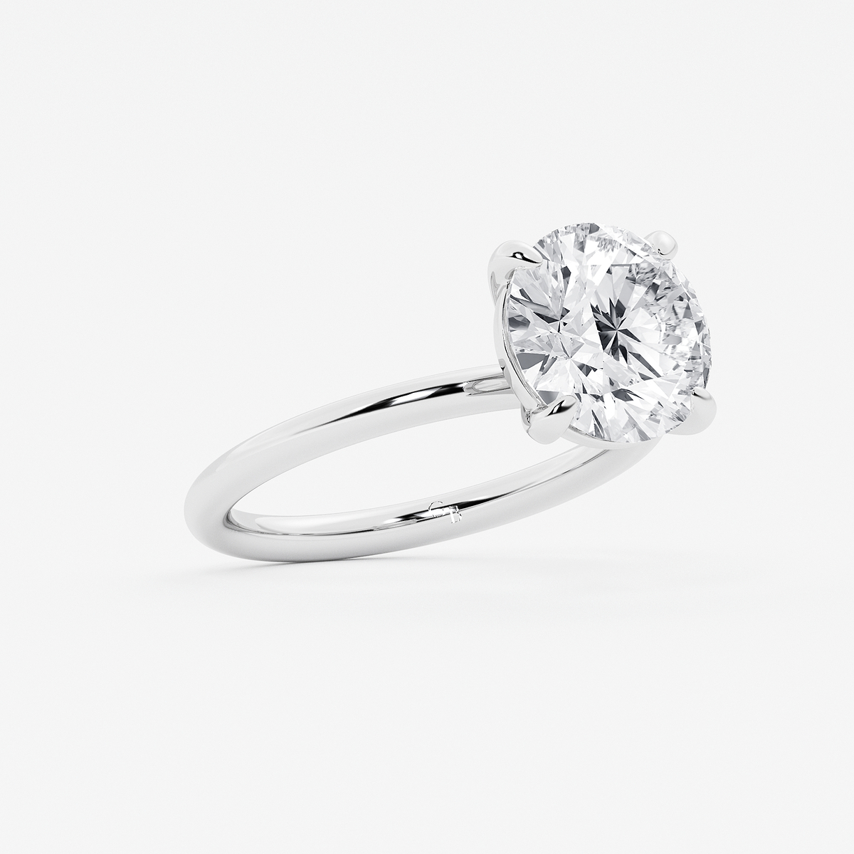 Additional Image 1 for  5 ctw Round Lab Grown Diamond Solitaire Engagement Ring