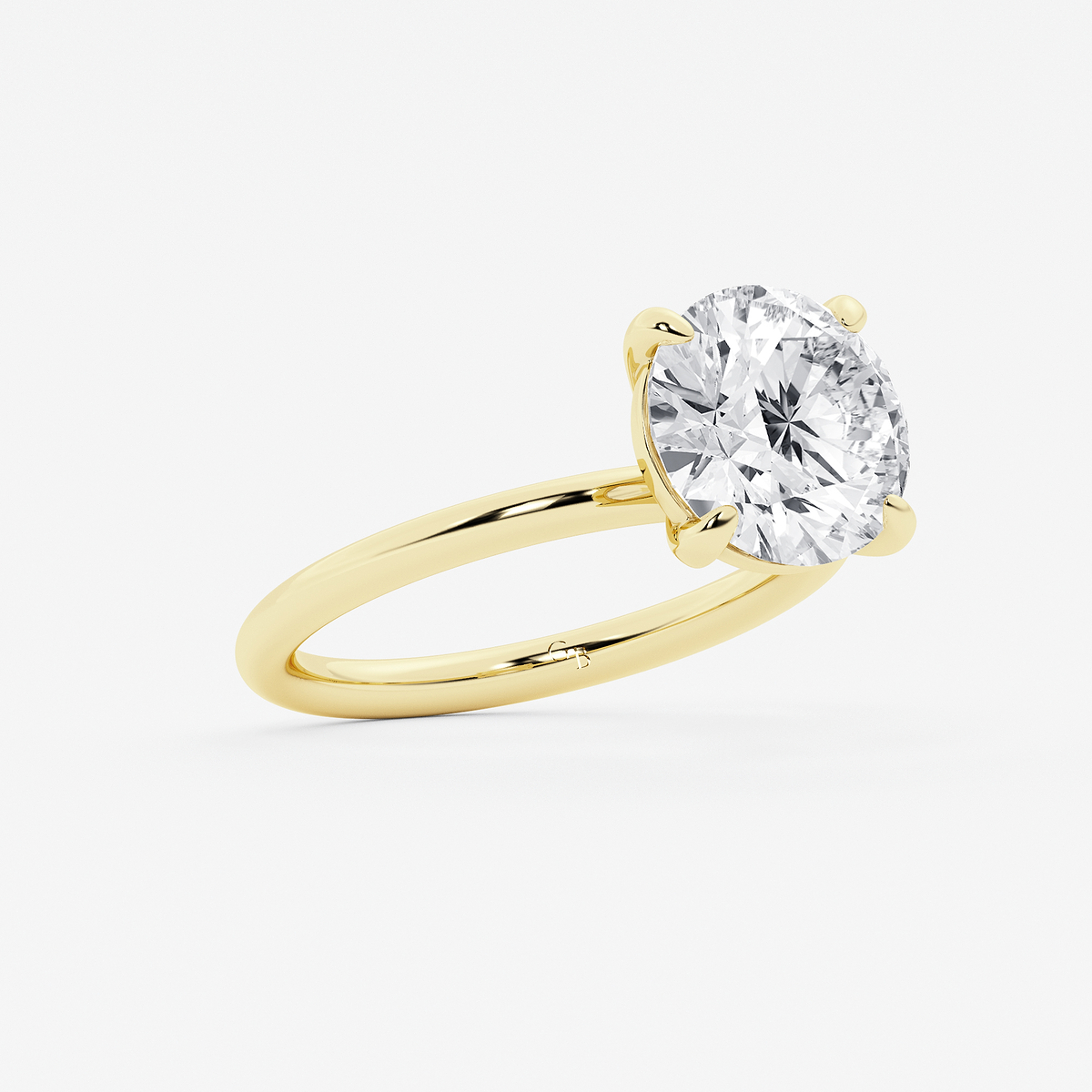 Additional Image 1 for  5 ctw Round Lab Grown Diamond Solitaire Engagement Ring
